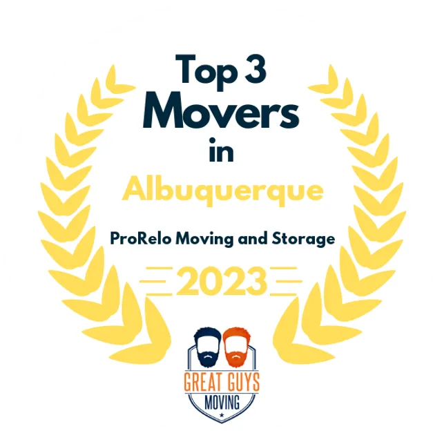 Top 3 Movers in Albuquerque, NM 2023 award