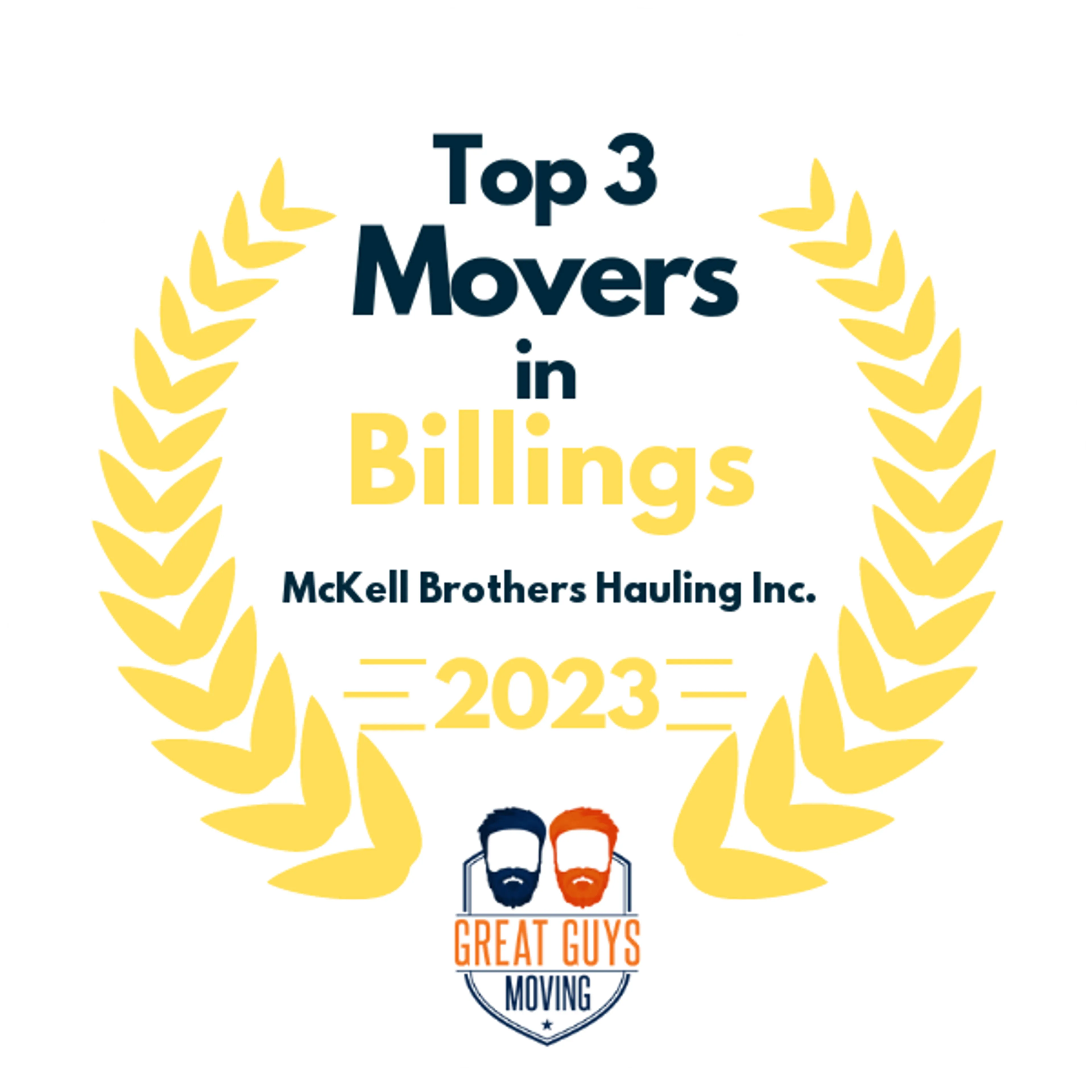 Top 3 Movers in Billings, MT 2023 award