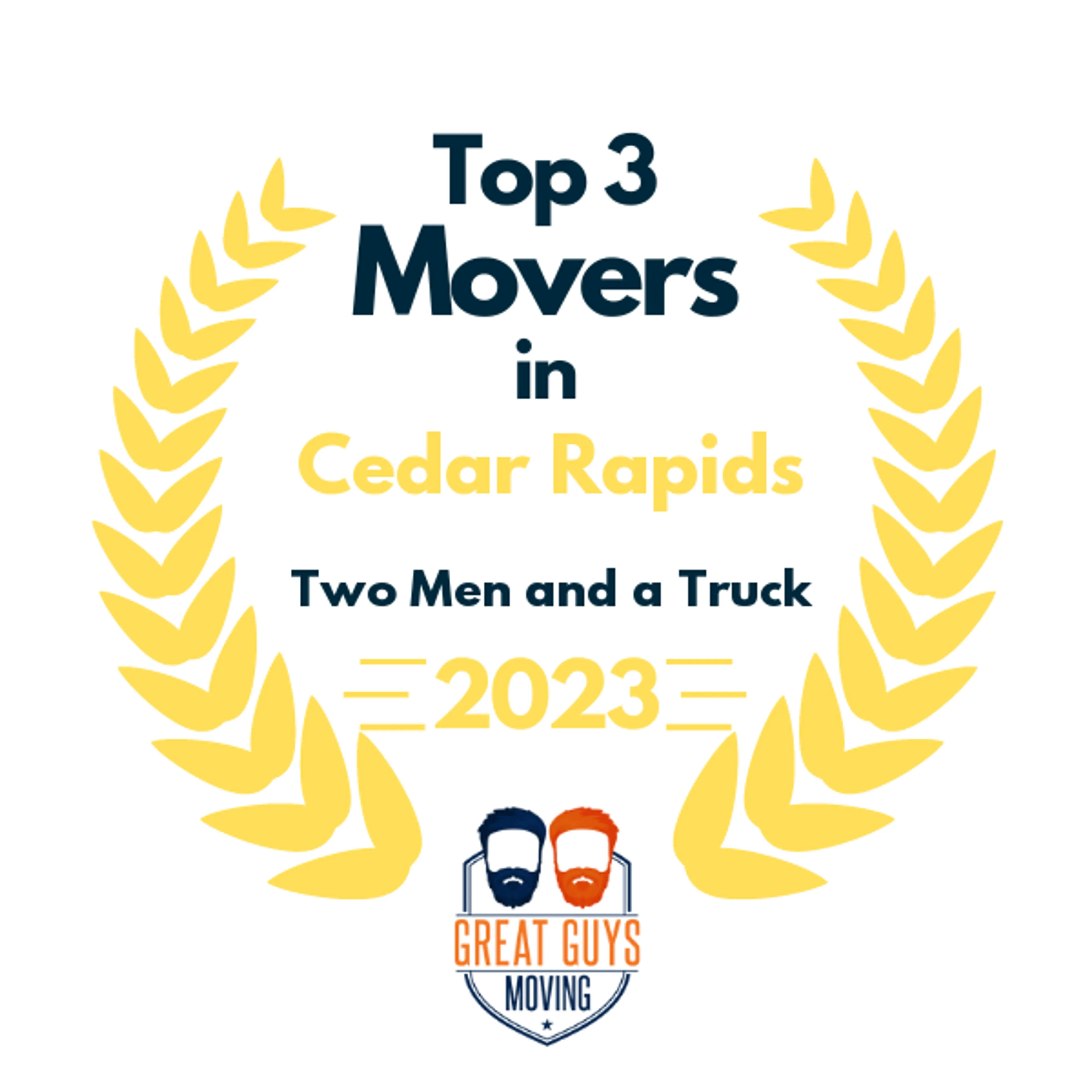 Top 3 Movers in Cedar Rapids, IA 2023 award