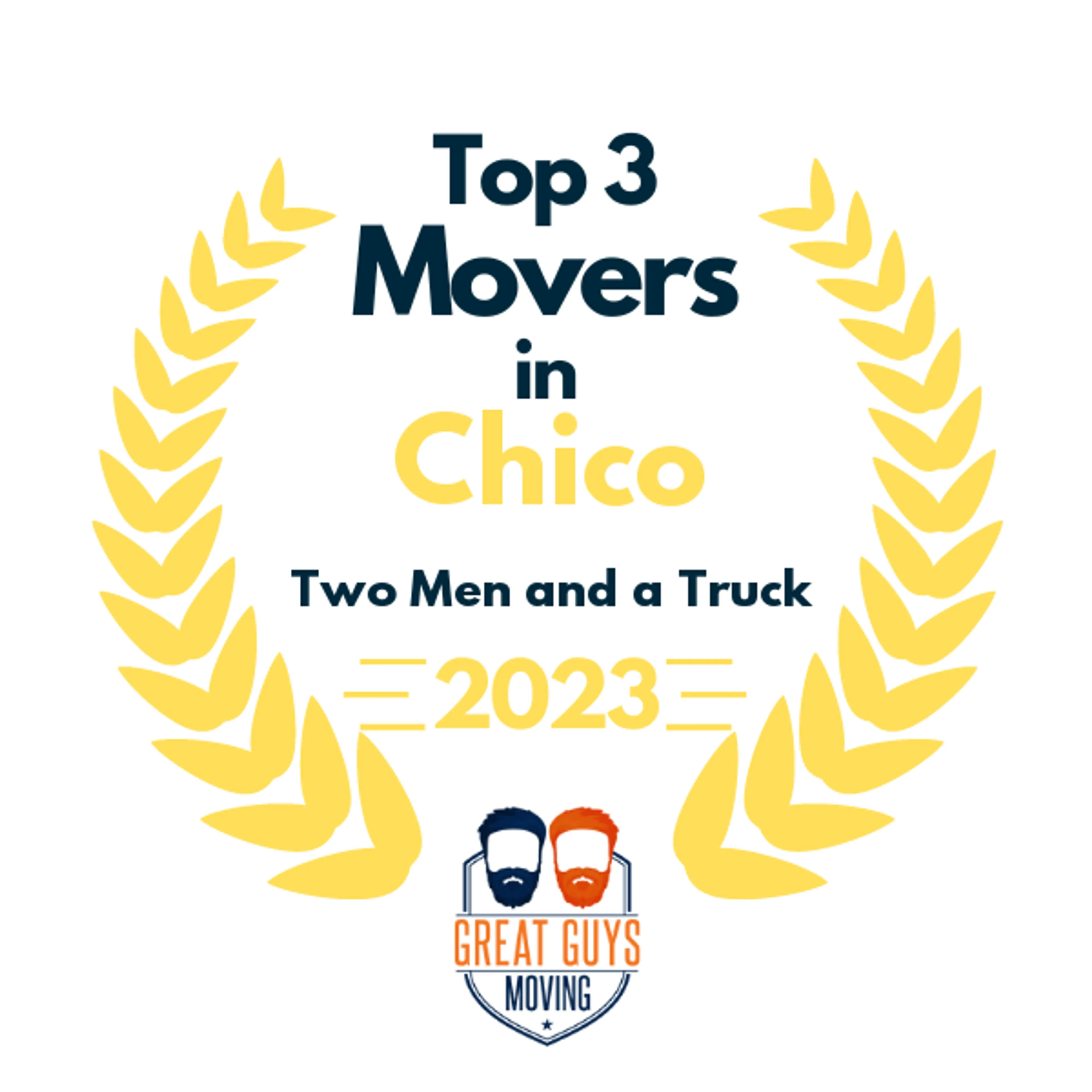 Top 3 Movers in Chico, CA 2023 award