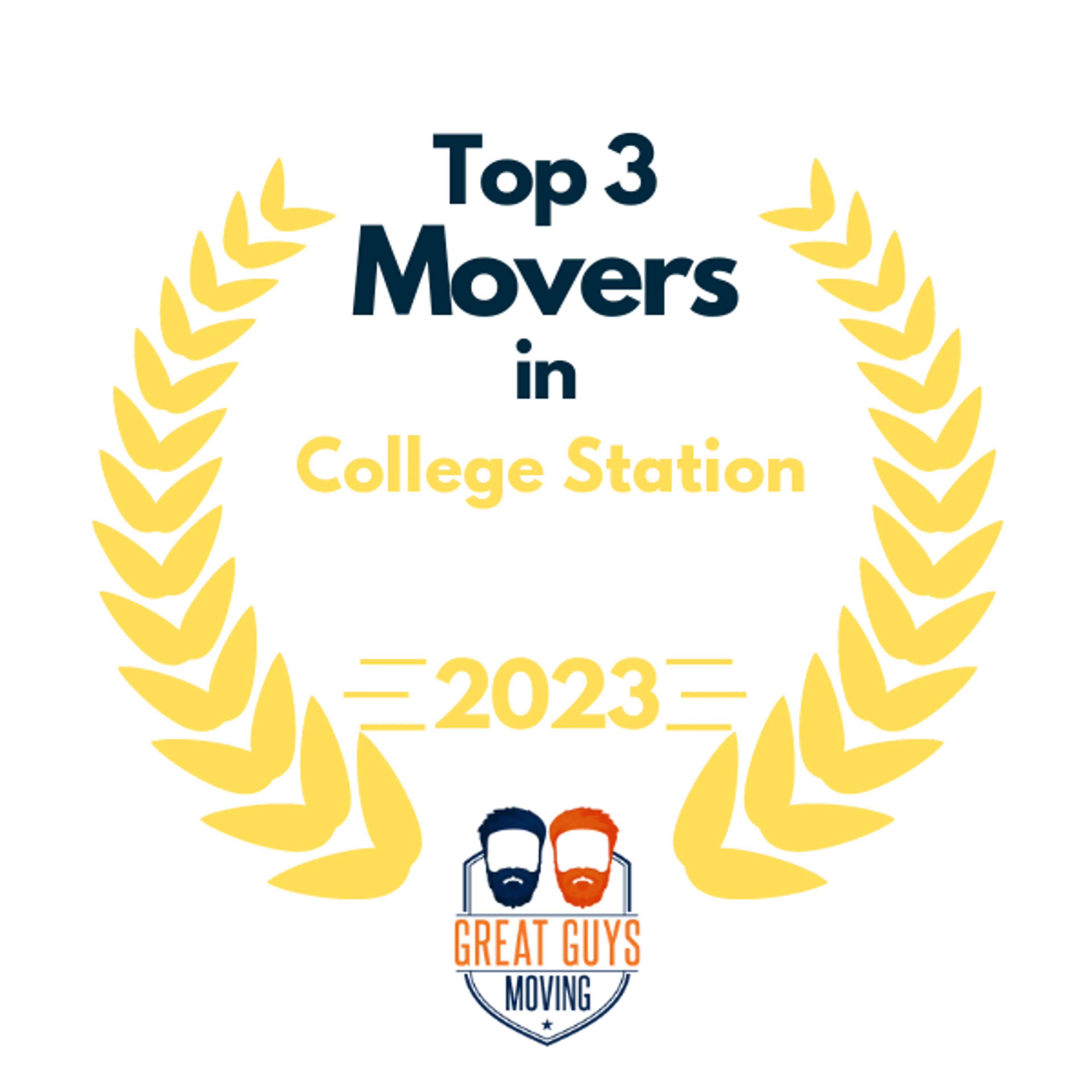 Top 3 Movers in College Station, TX 2023 award