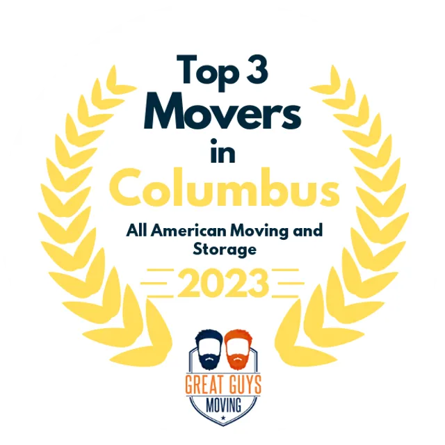 Top 3 Movers in Columbus, OH 2023 award