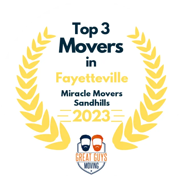 Top 3 Movers in Fayetteville, NC 2023 award