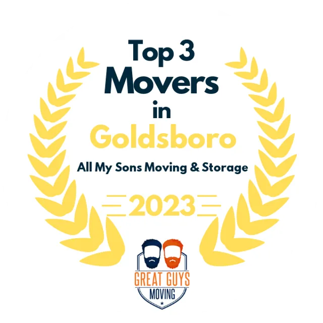 Top 3 Movers in Goldsboro, NC 2023 award