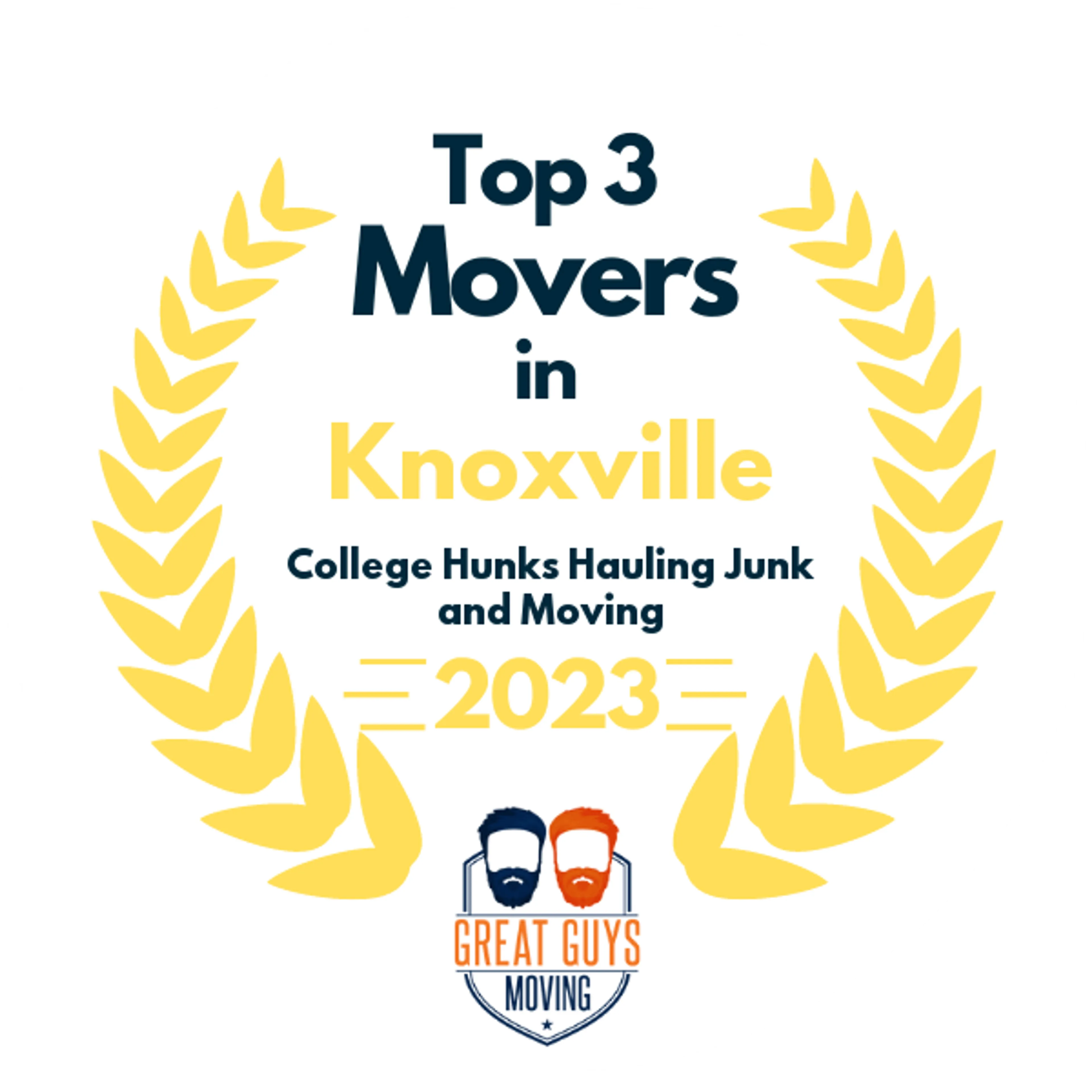 Top 3 Movers in Knoxville, TN 2023 award