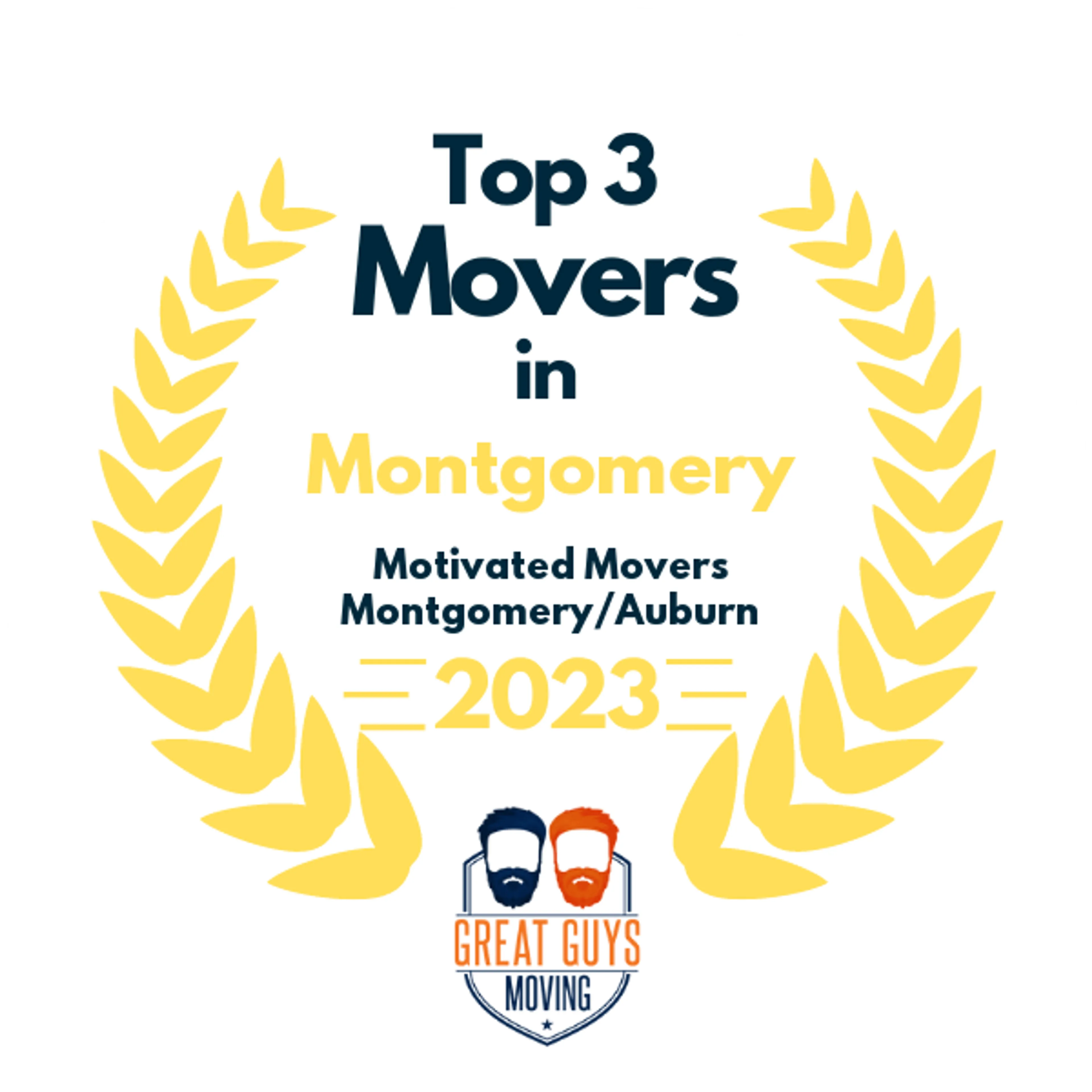 Top 3 Movers in Montgomery, AL 2023 award