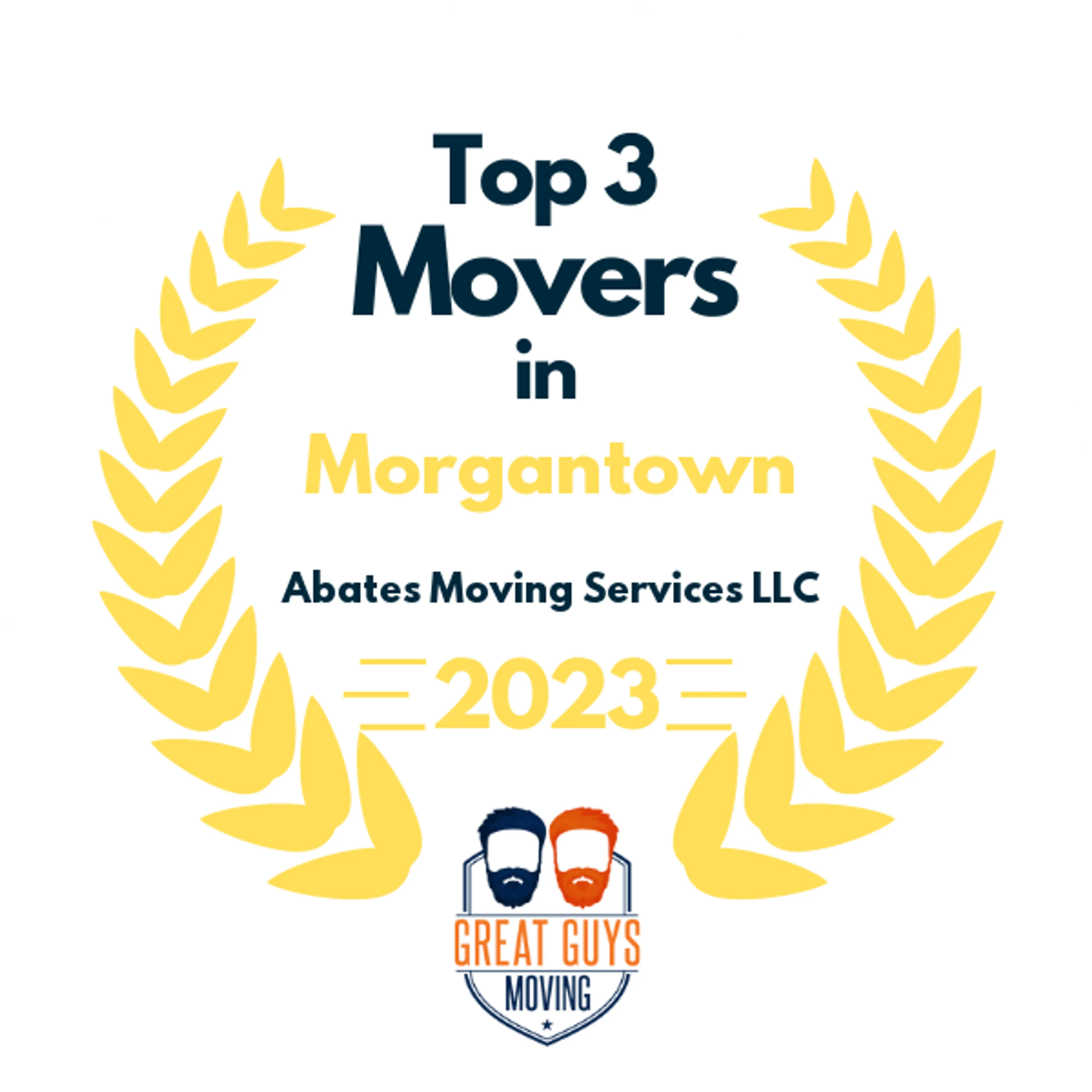 Top 3 Movers in Morgantown, WV 2023 award