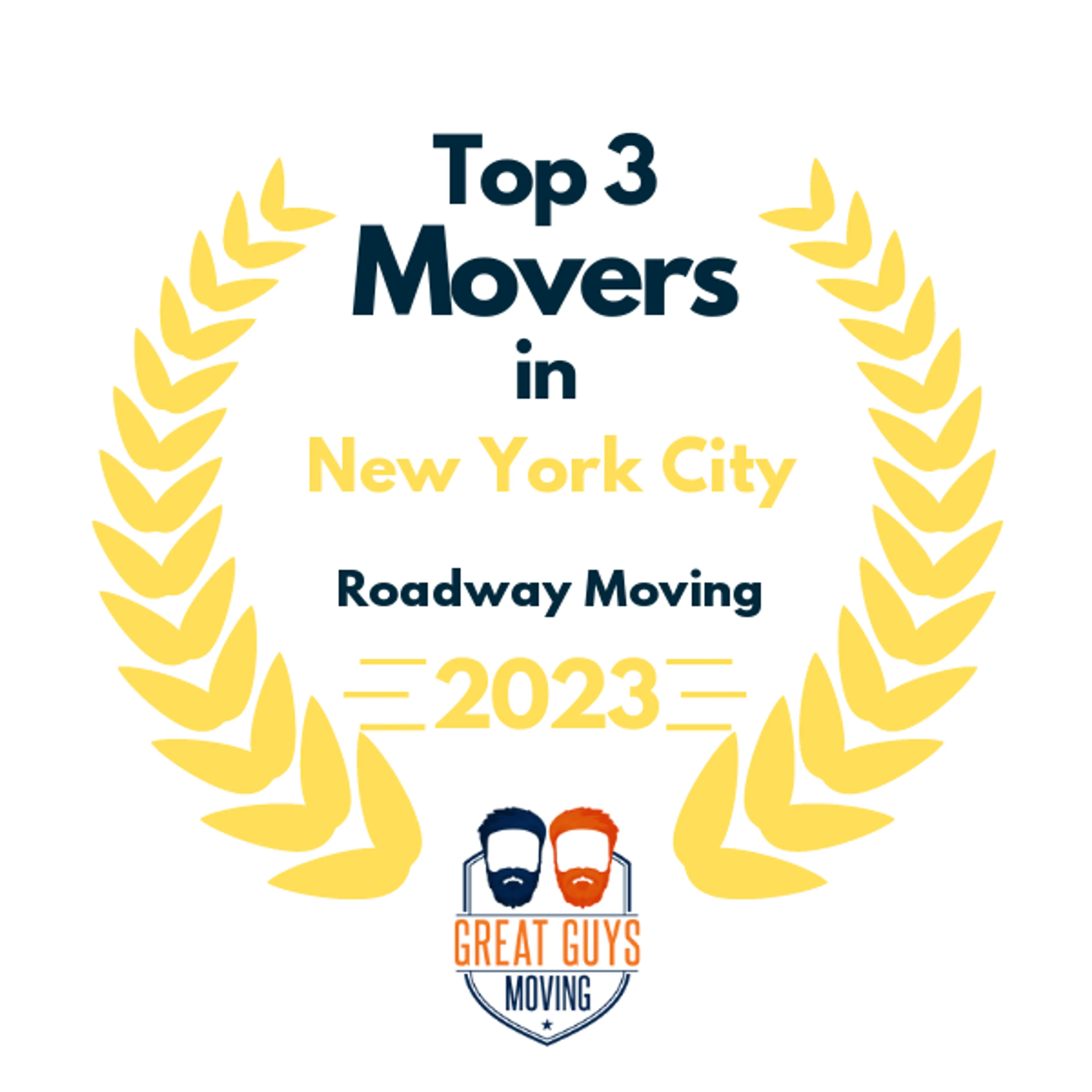 Top 3 Movers in New York City, NY 2023 award