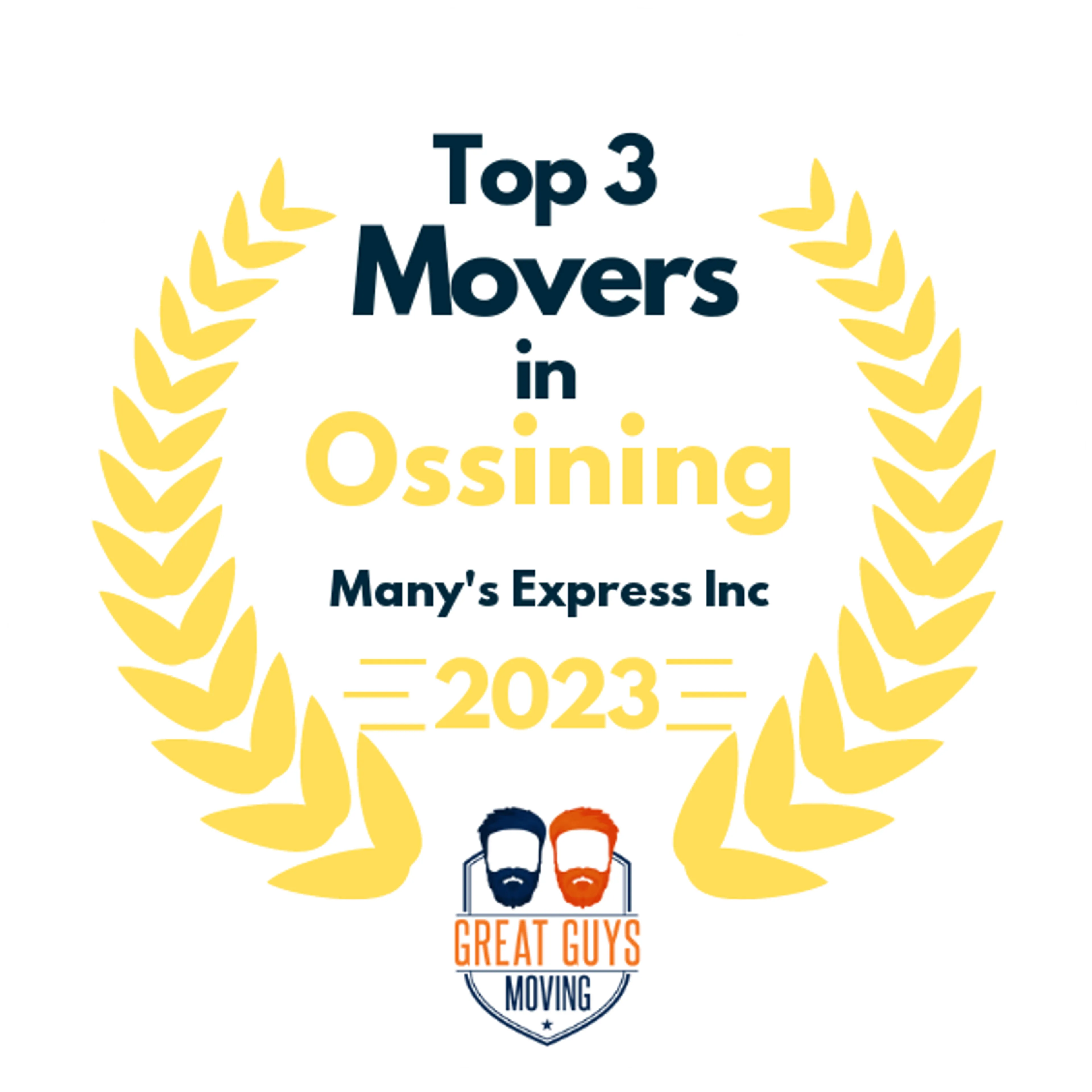 Top 3 Movers in White Plains, NY 2023 award