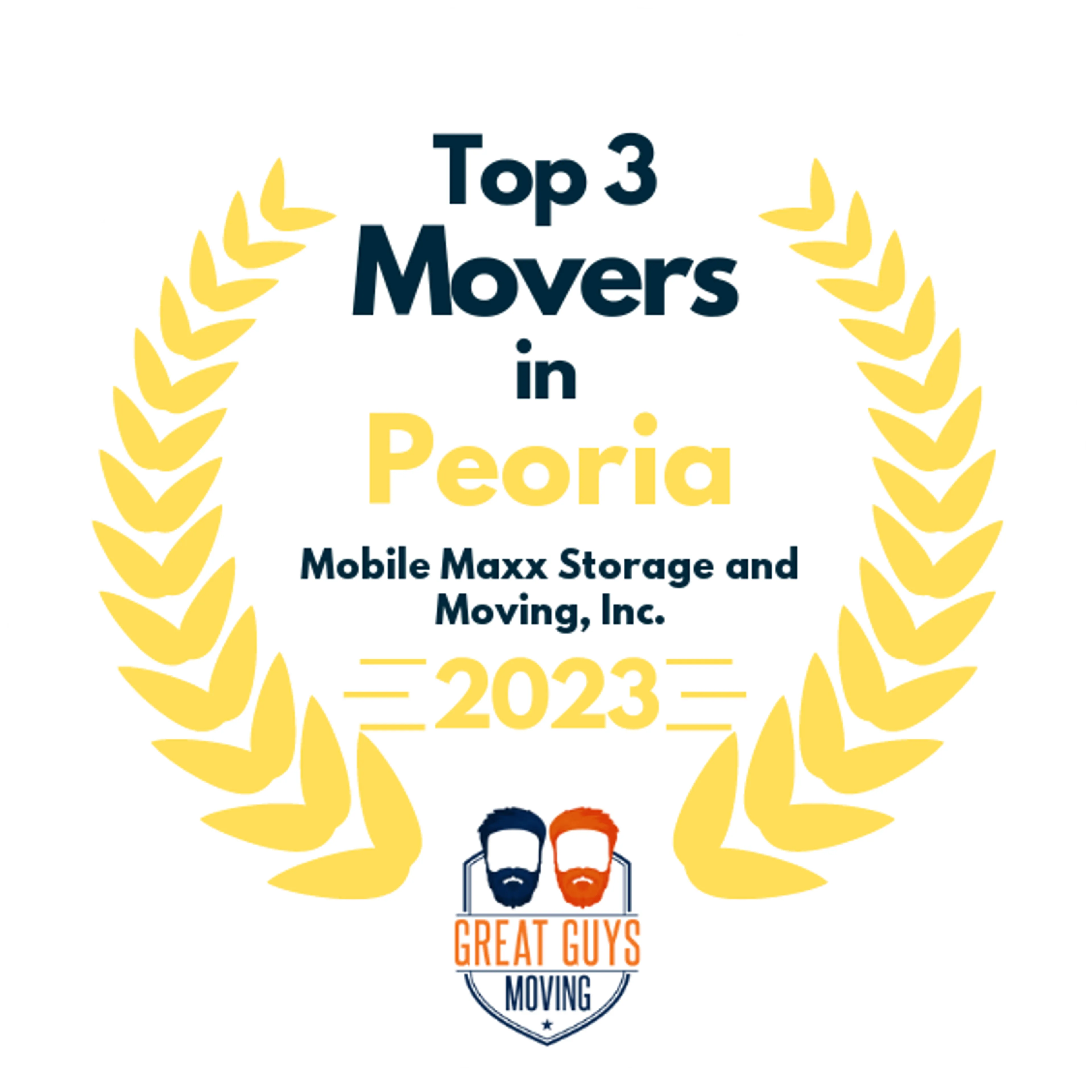 Top 3 Movers in Peoria, IL 2023 award