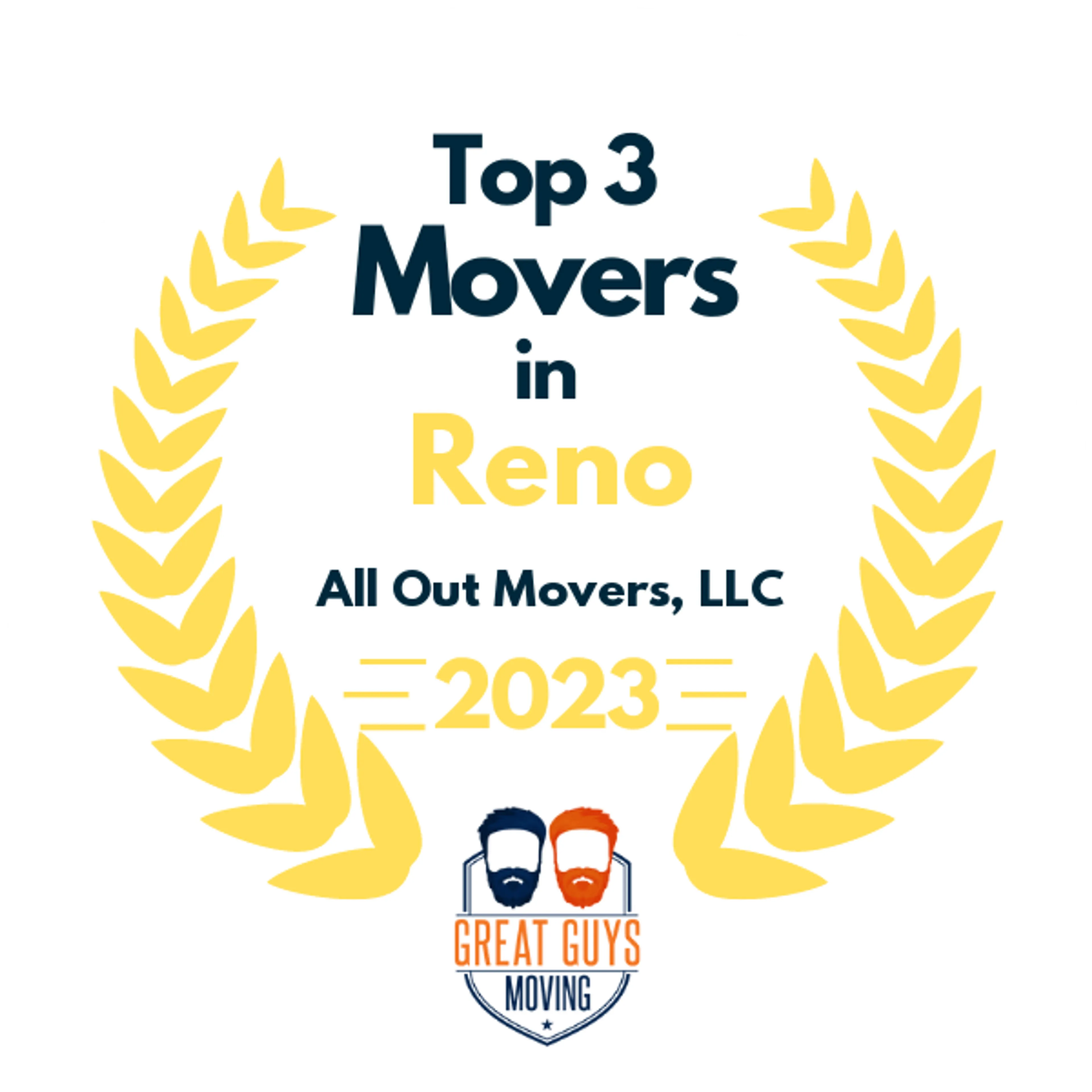 Top 3 Movers in Reno, NV 2023 award