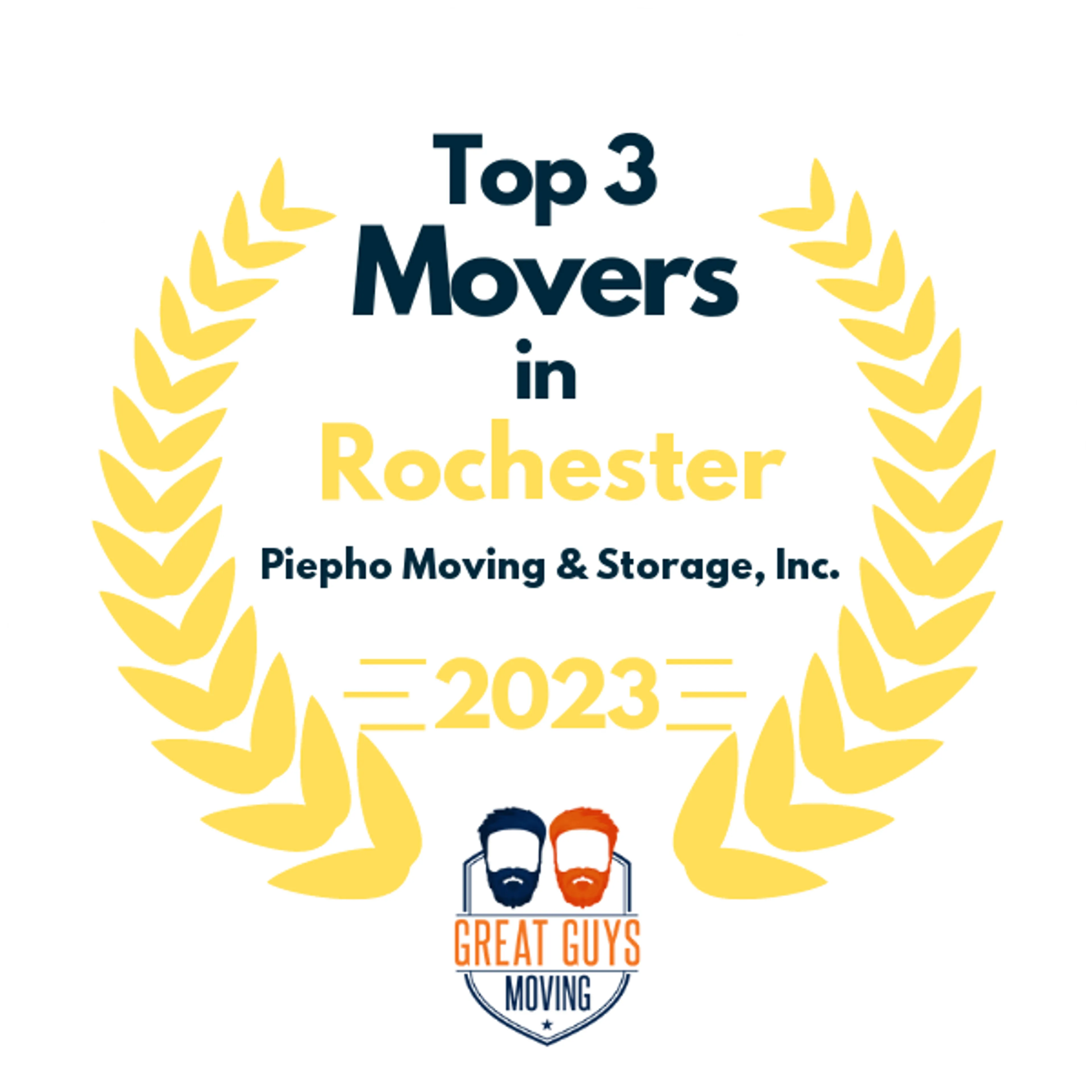 Top 3 Movers in Rochester, MN 2023 award