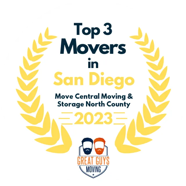 Top 3 Movers in San Diego, CA 2023 award