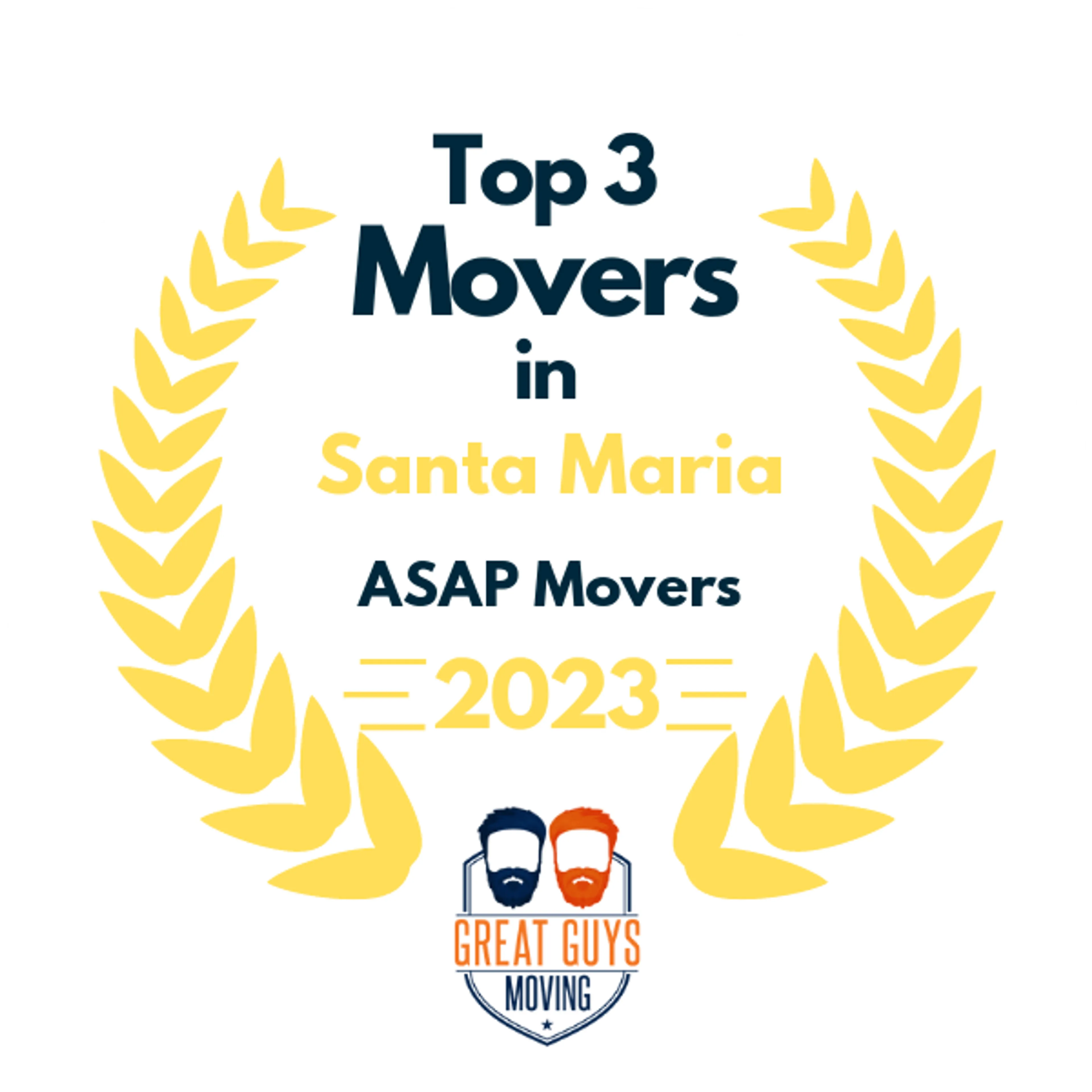 Top 3 Movers in Santa Maria, CA 2023 award