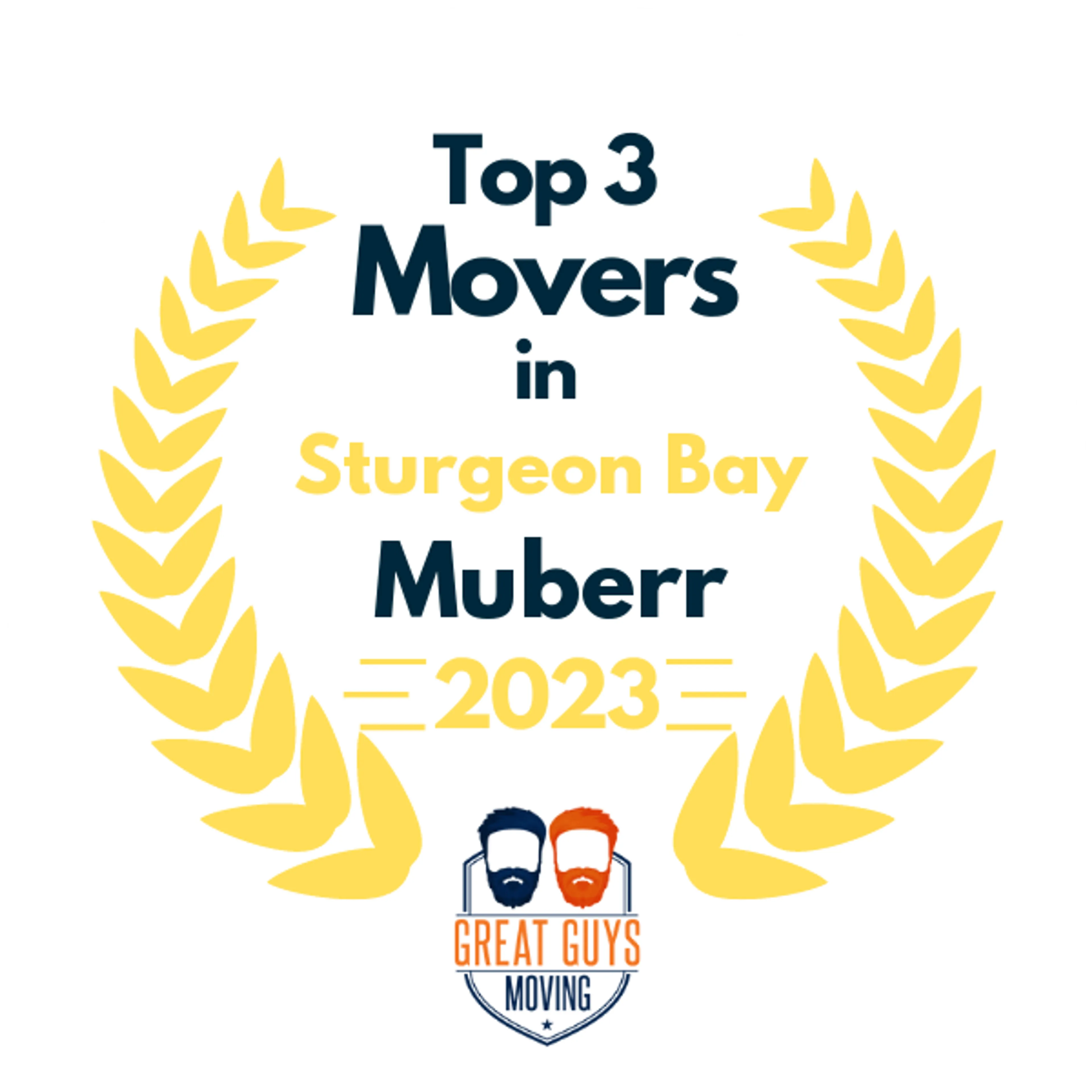 Top 3 Movers in Sturgeon Bay, WI 2023 award