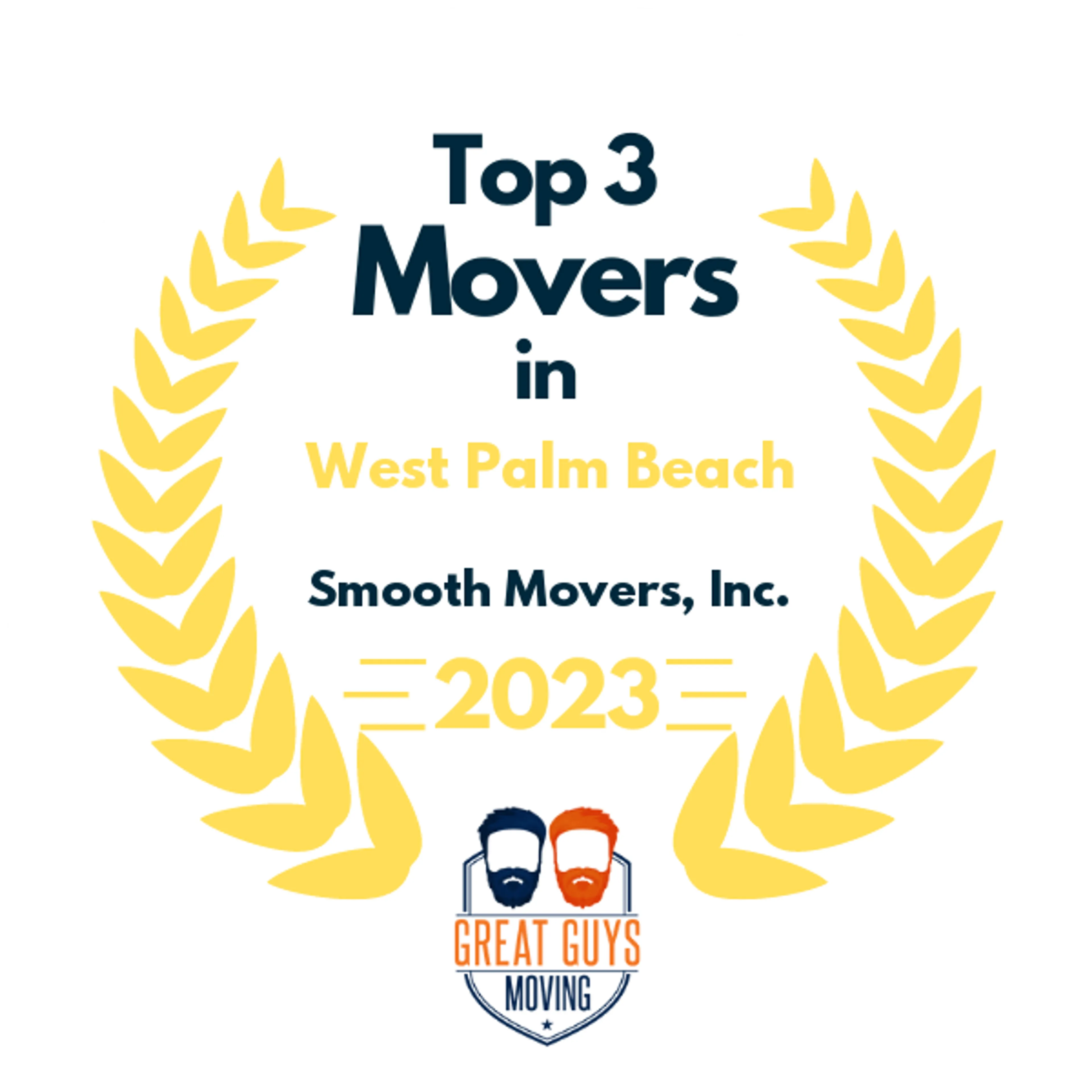 Top 3 Movers in West Palm Beach, FL 2023 award