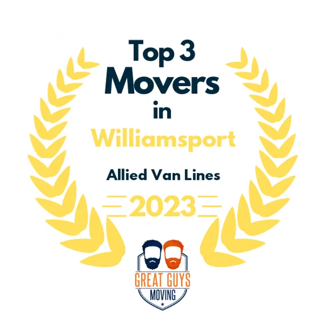 Top 3 Movers in Williamsport, PA 2023 award