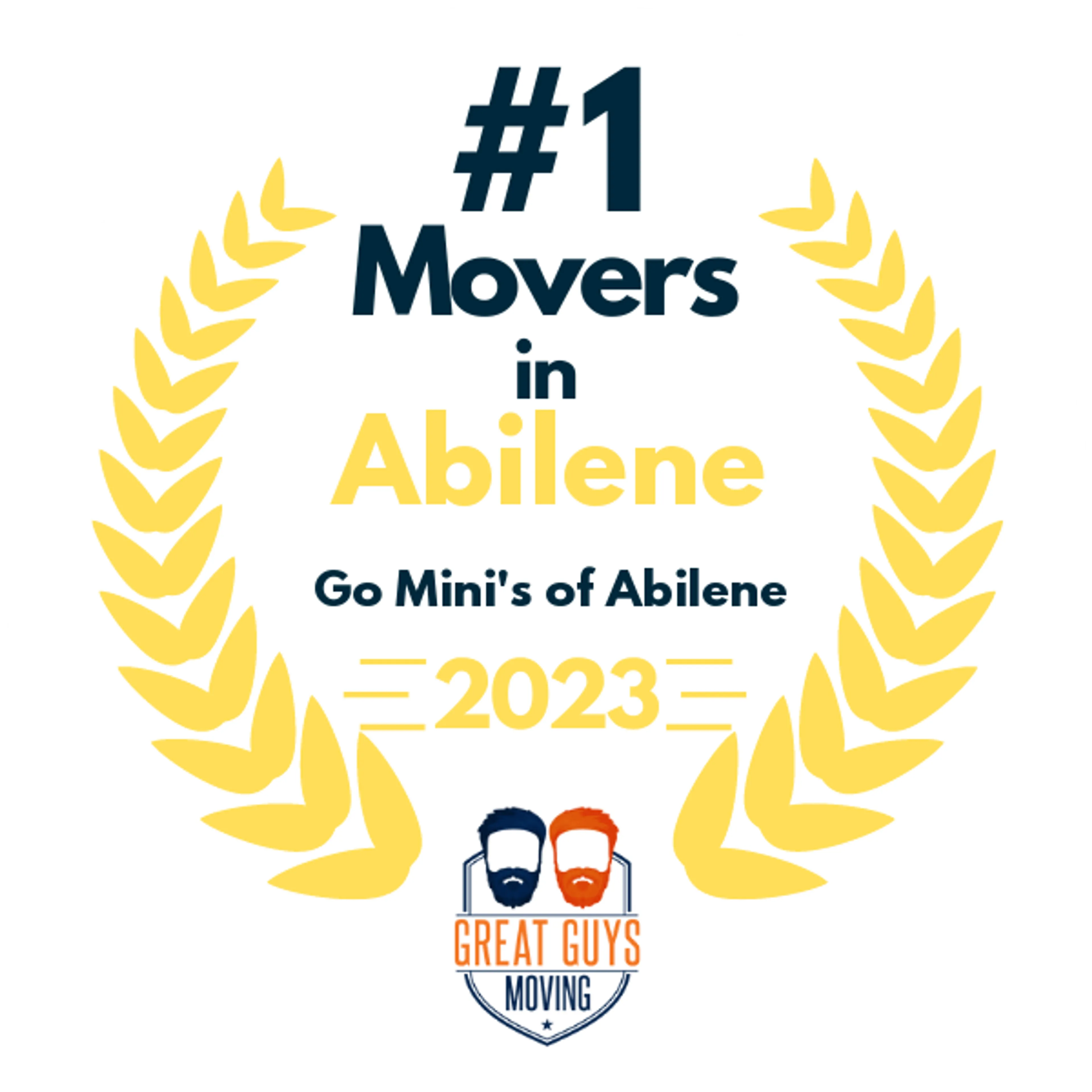 #1 Ranked Movers in Abilene, TX 2023 award