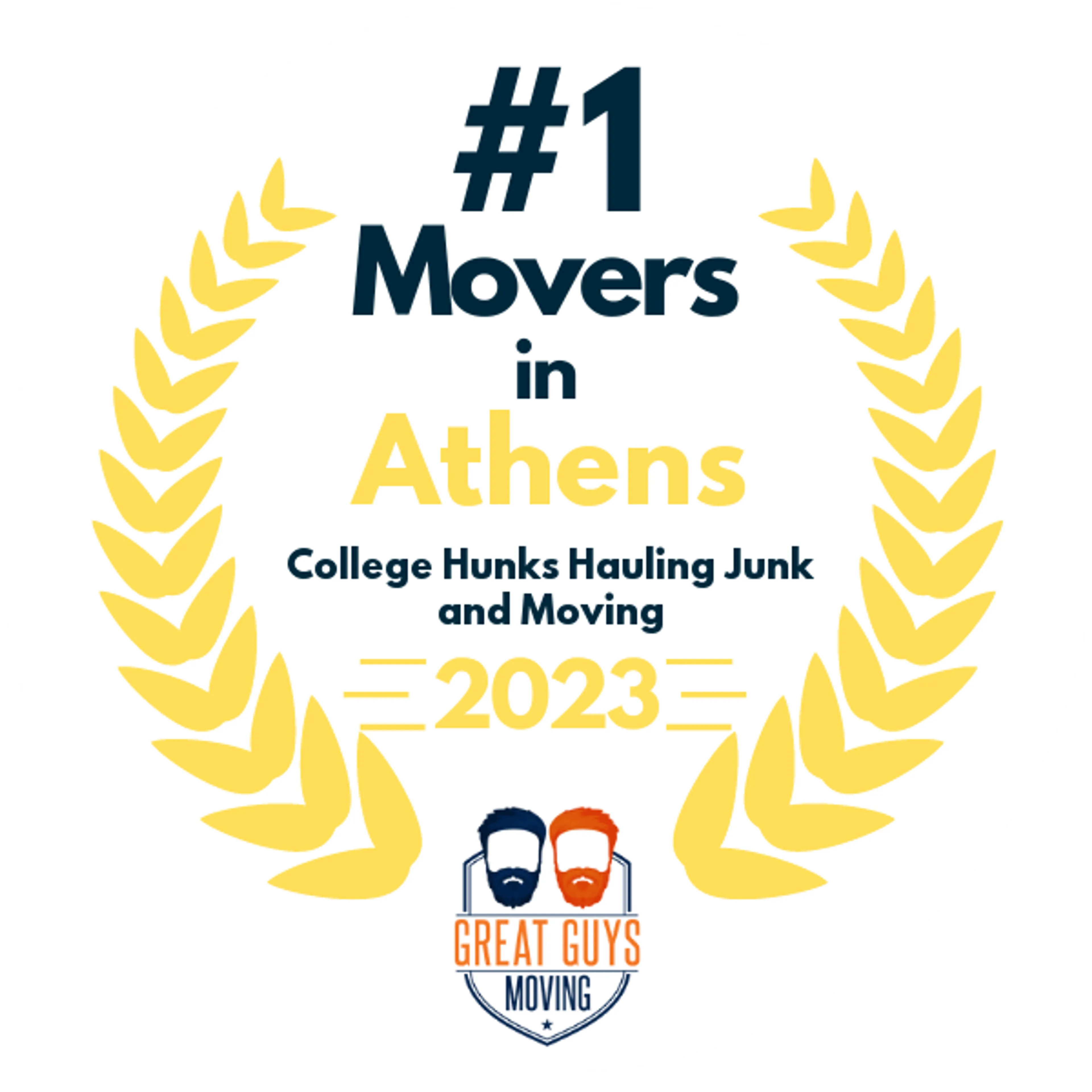 #1 Ranked Movers in Athens, GA 2023 award