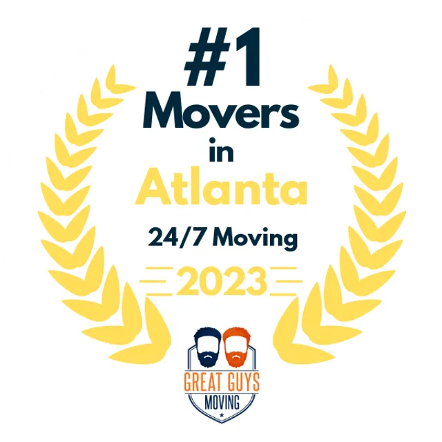 #1 Ranked Movers in Atlanta, GA 2023 award