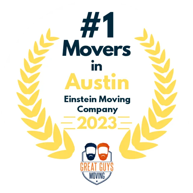 #1 Ranked Movers in Austin, TX 2023 award