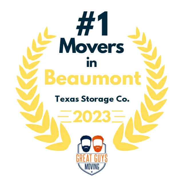 #1 Ranked Movers in Beaumont, TX 2023 award