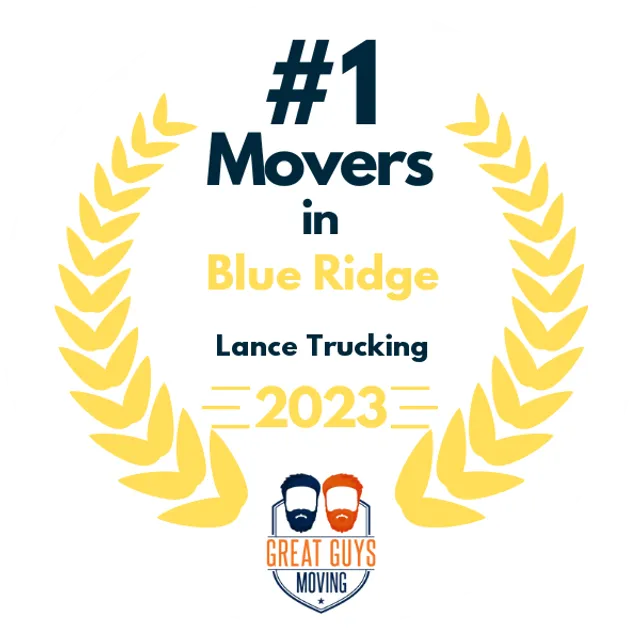 #1 Ranked Movers in Blue Ridge, GA 2023 award