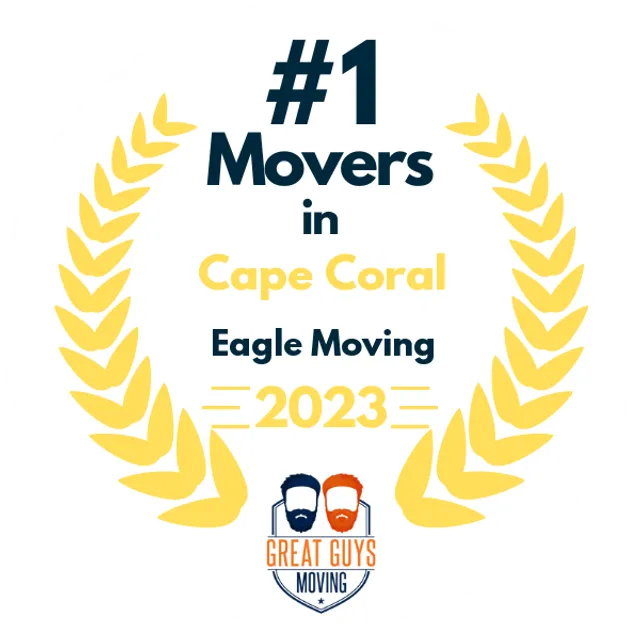 #1 Ranked Movers in Cape Coral, FL 2023 award