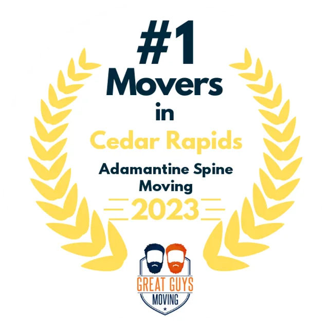 #1 Ranked Movers in Cedar Rapids, IA 2023 award