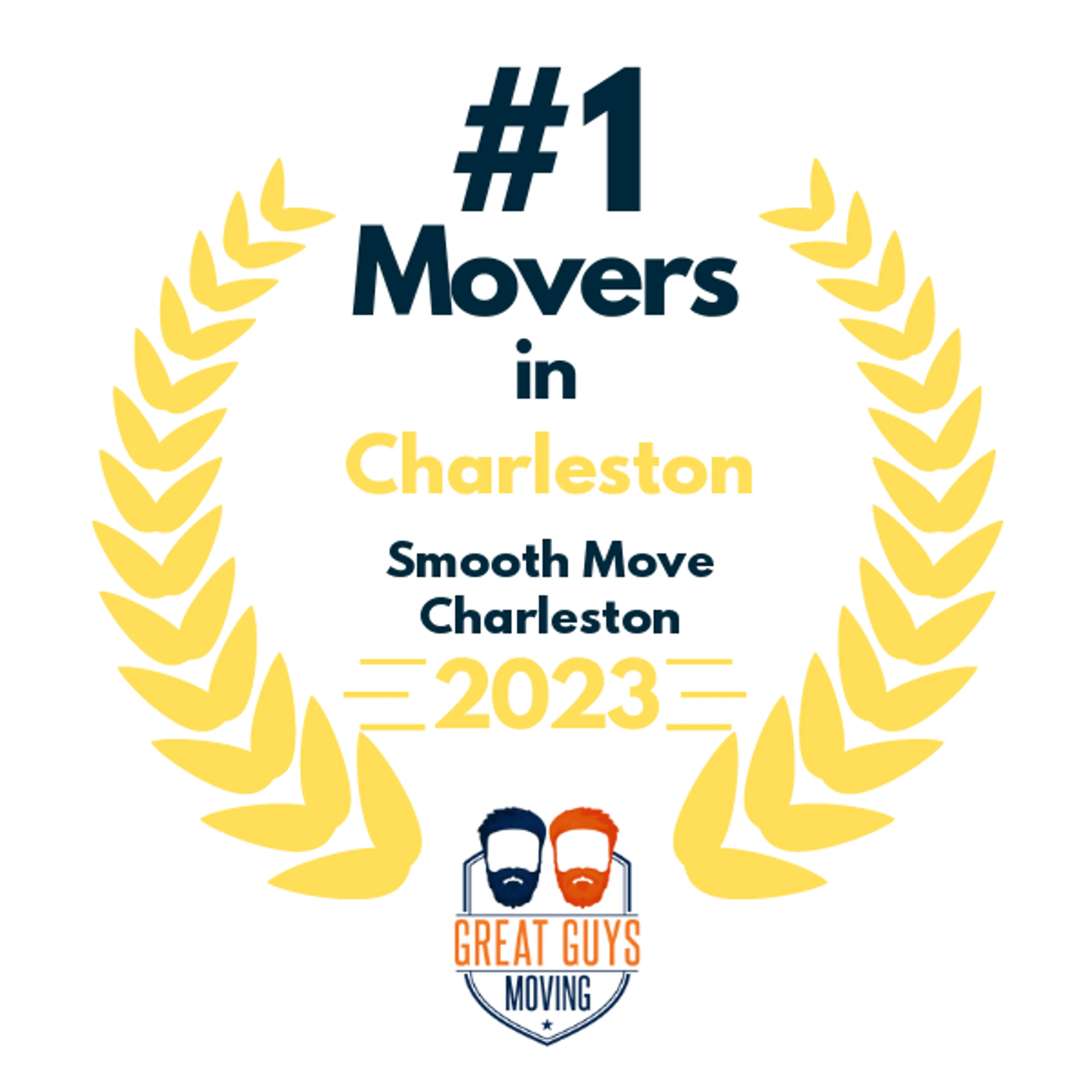 #1 Ranked Movers in Charleston, SC 2023 award
