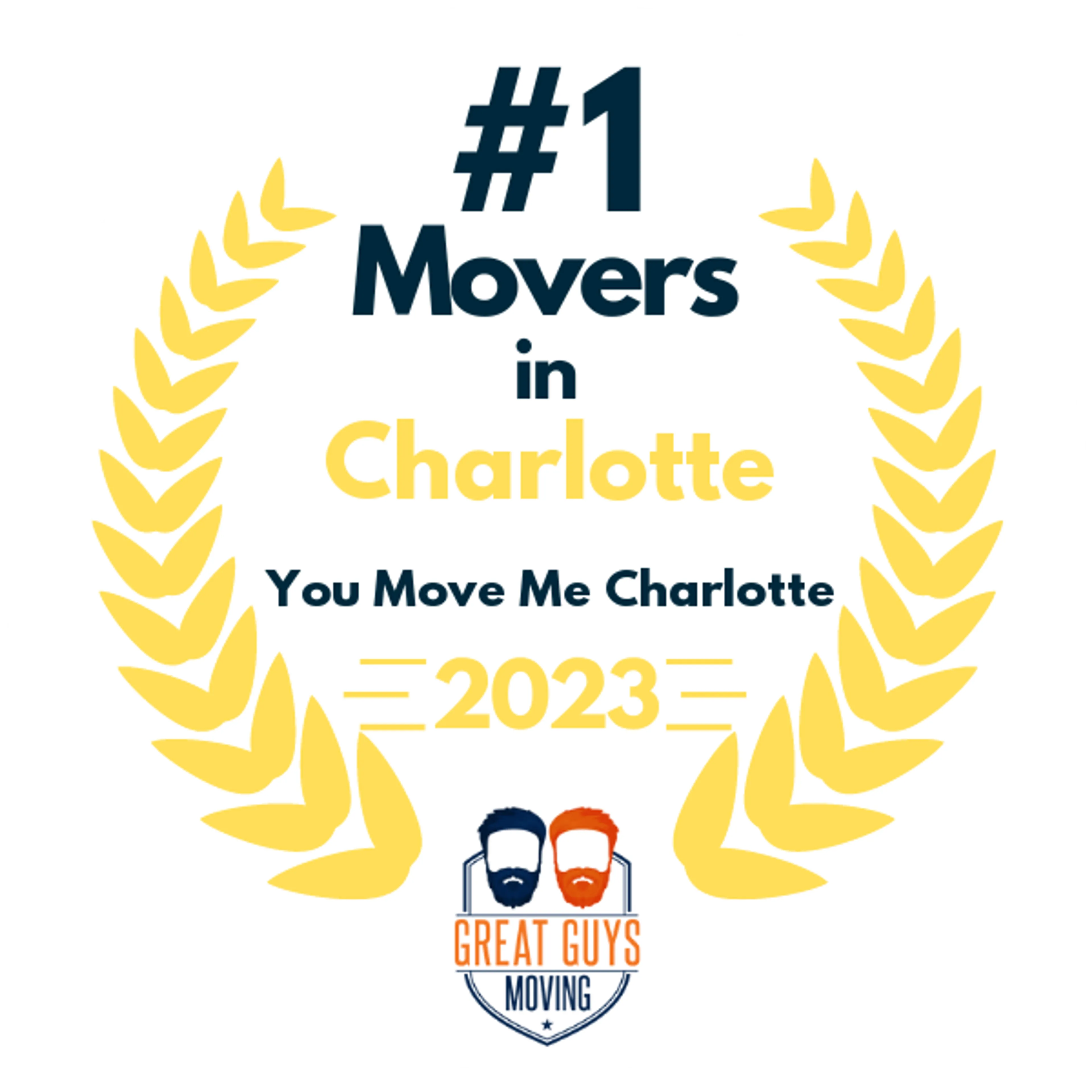 #1 Ranked Movers in Charlotte, NC 2023 award