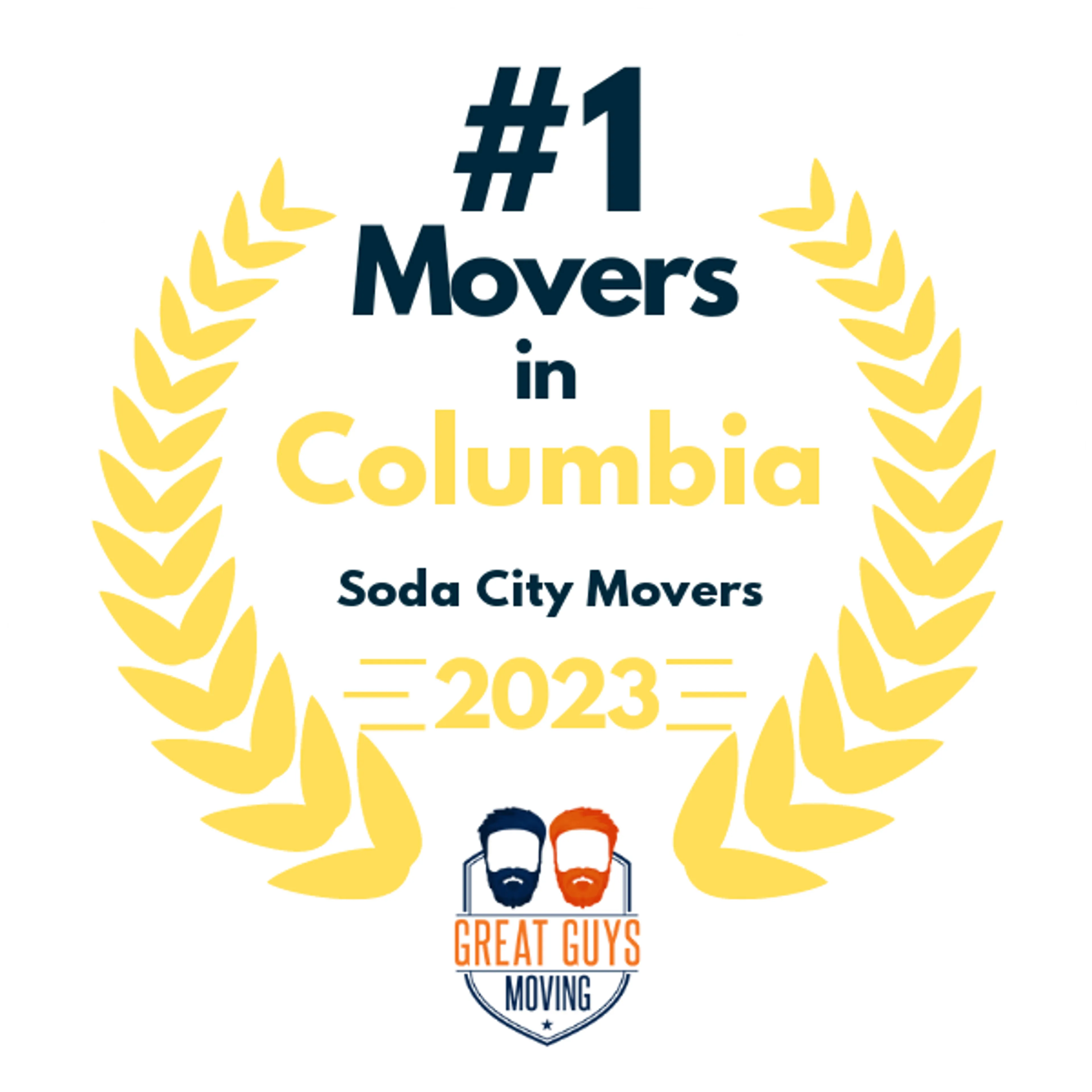 #1 Ranked Movers in Columbia, SC 2023 award