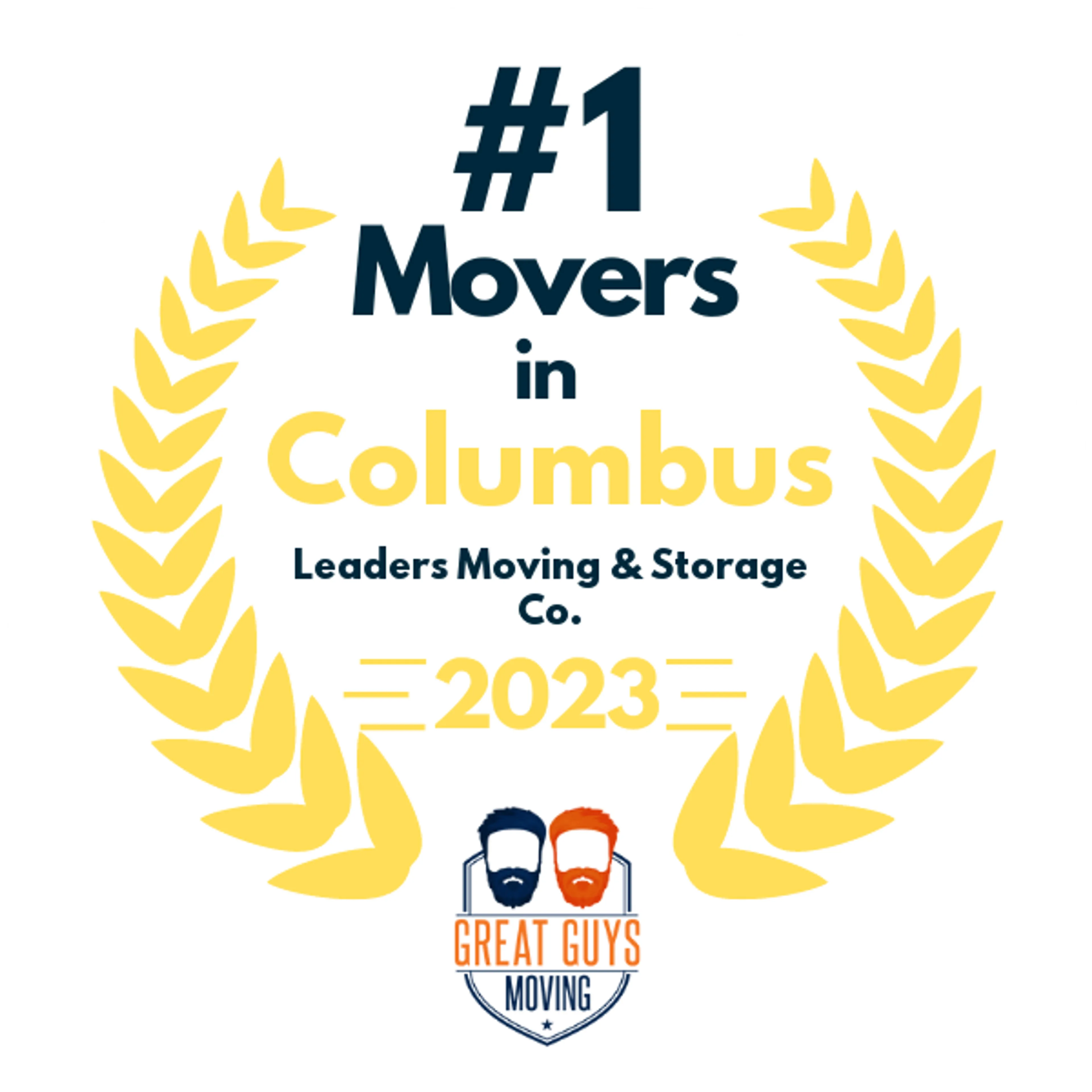 #1 Ranked Movers in Columbus, OH 2023 award