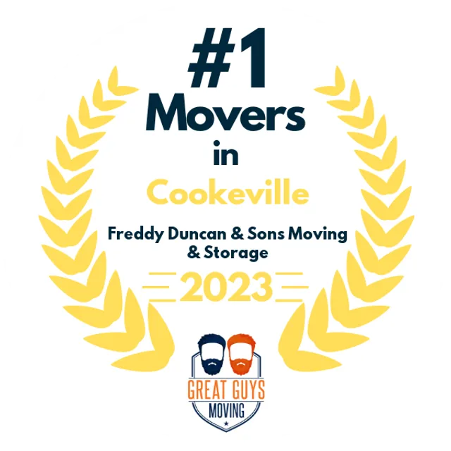 #1 Ranked Movers in Cookeville, TN 2023 award