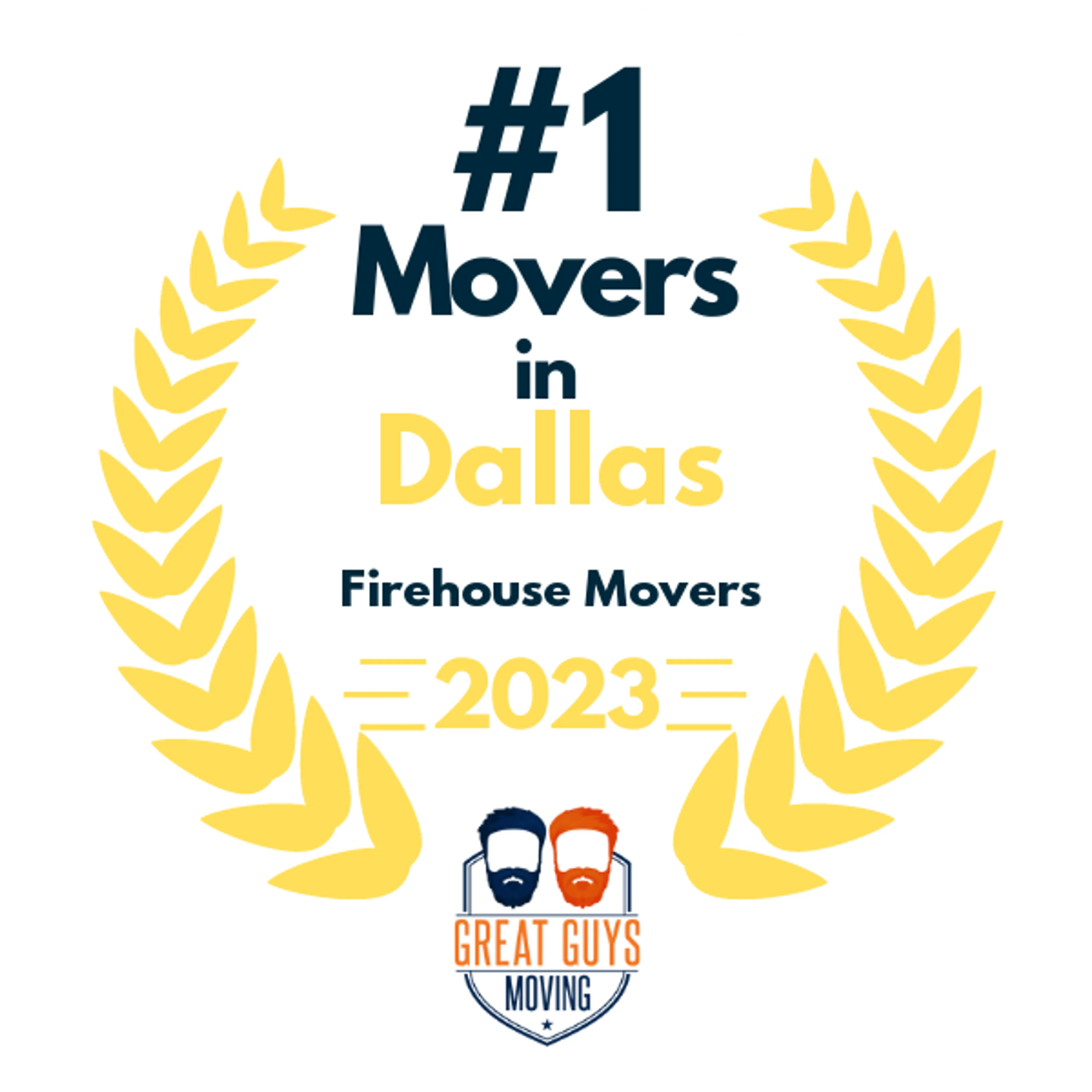 #1 Ranked Movers in Dallas, TX 2023 award