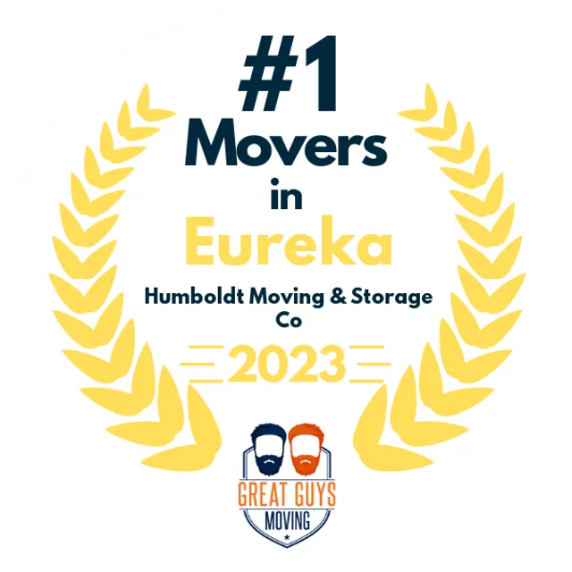 #1 Ranked Movers in Eureka, CA 2023 award