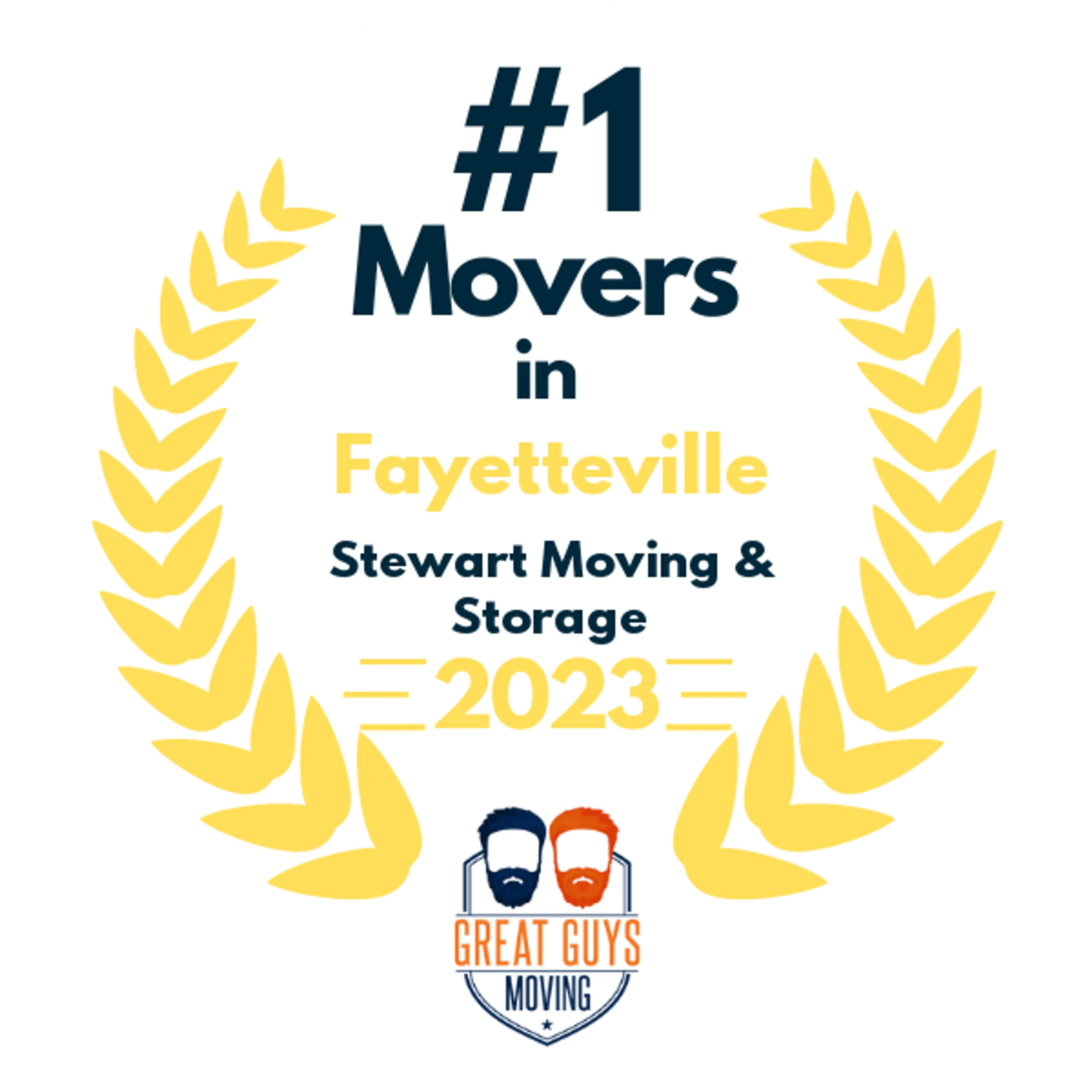 #1 Ranked Movers in Fayetteville, NC 2023 award