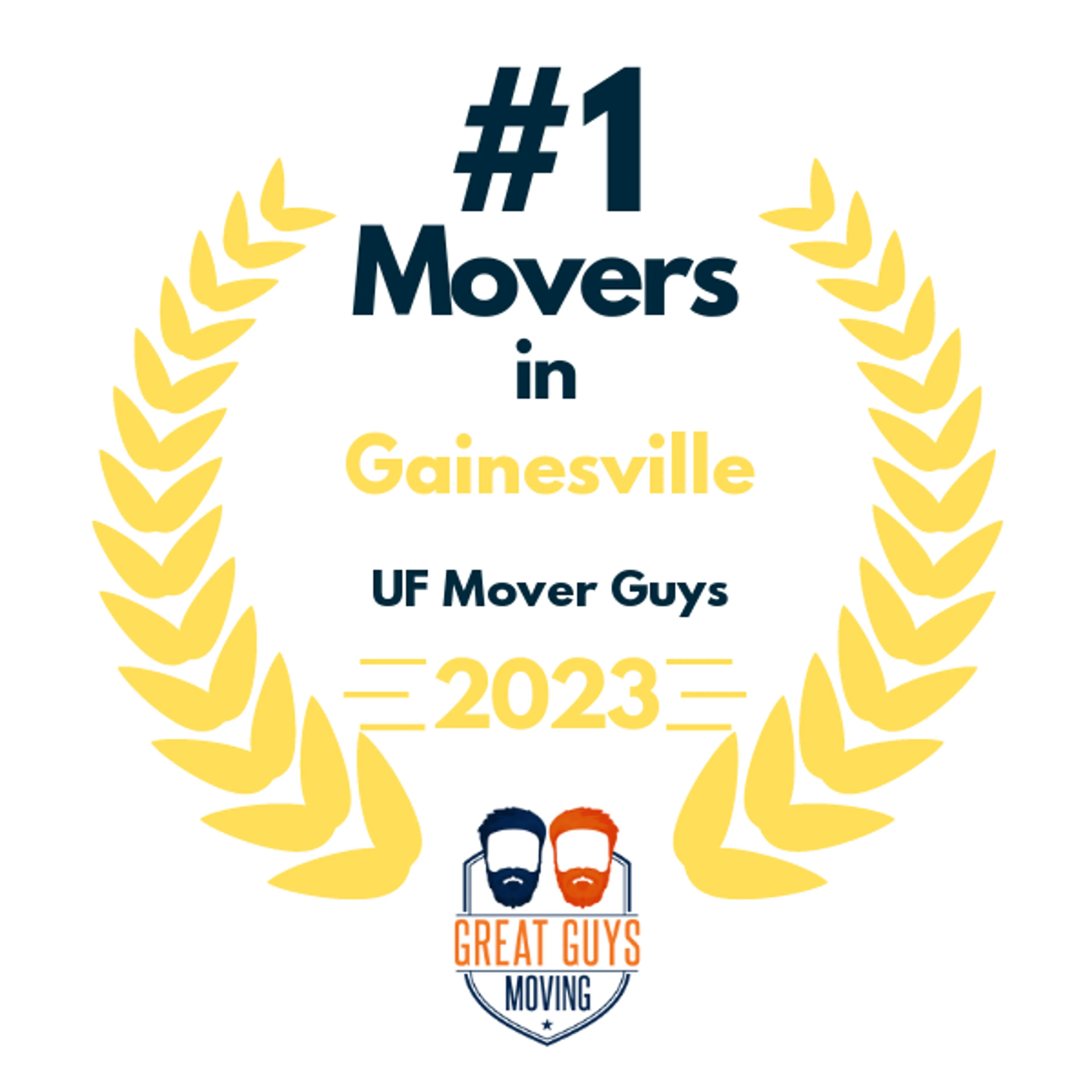 #1 Ranked Movers in Gainesville, FL 2023 award