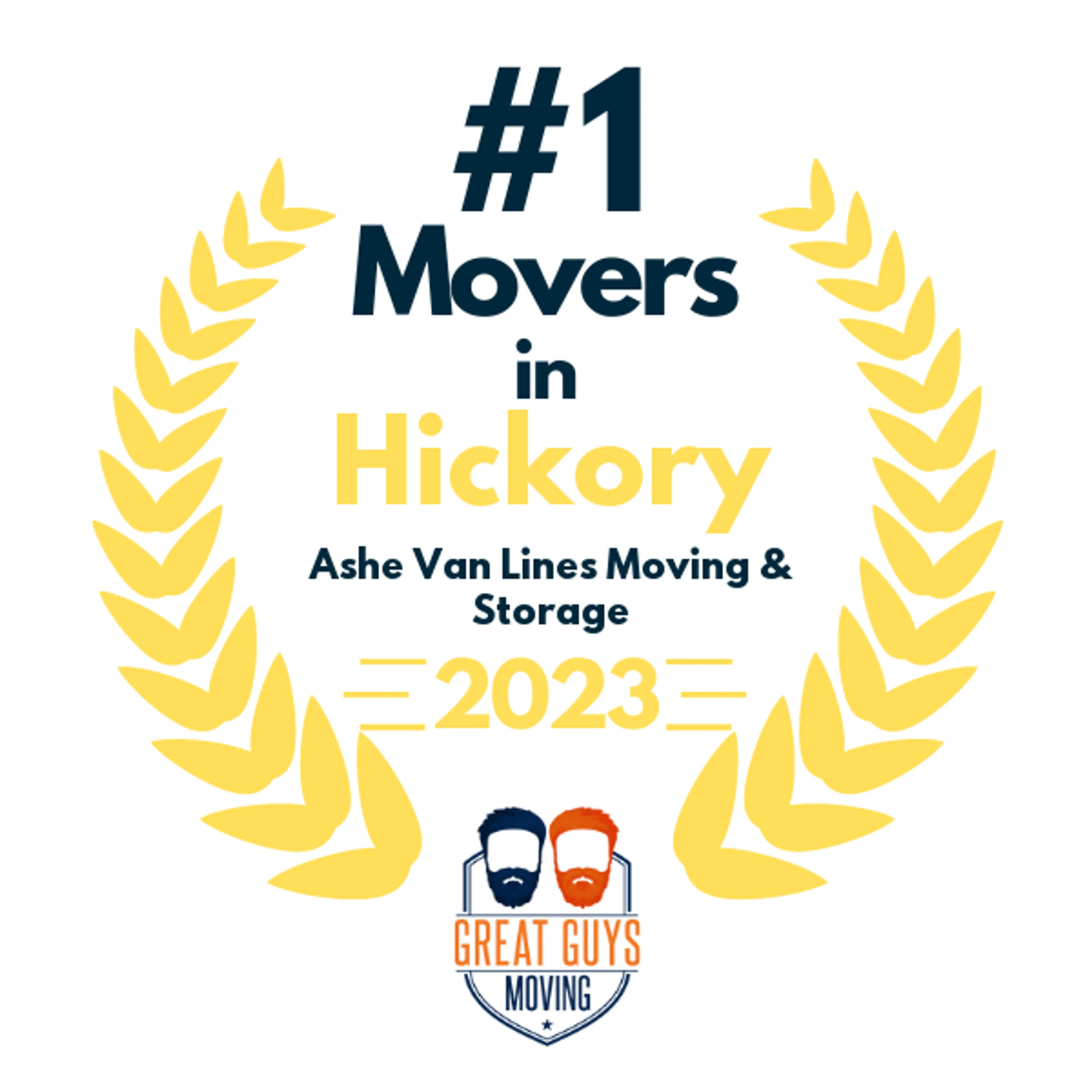 #1 Ranked Movers in Gastonia, NC 2023 award