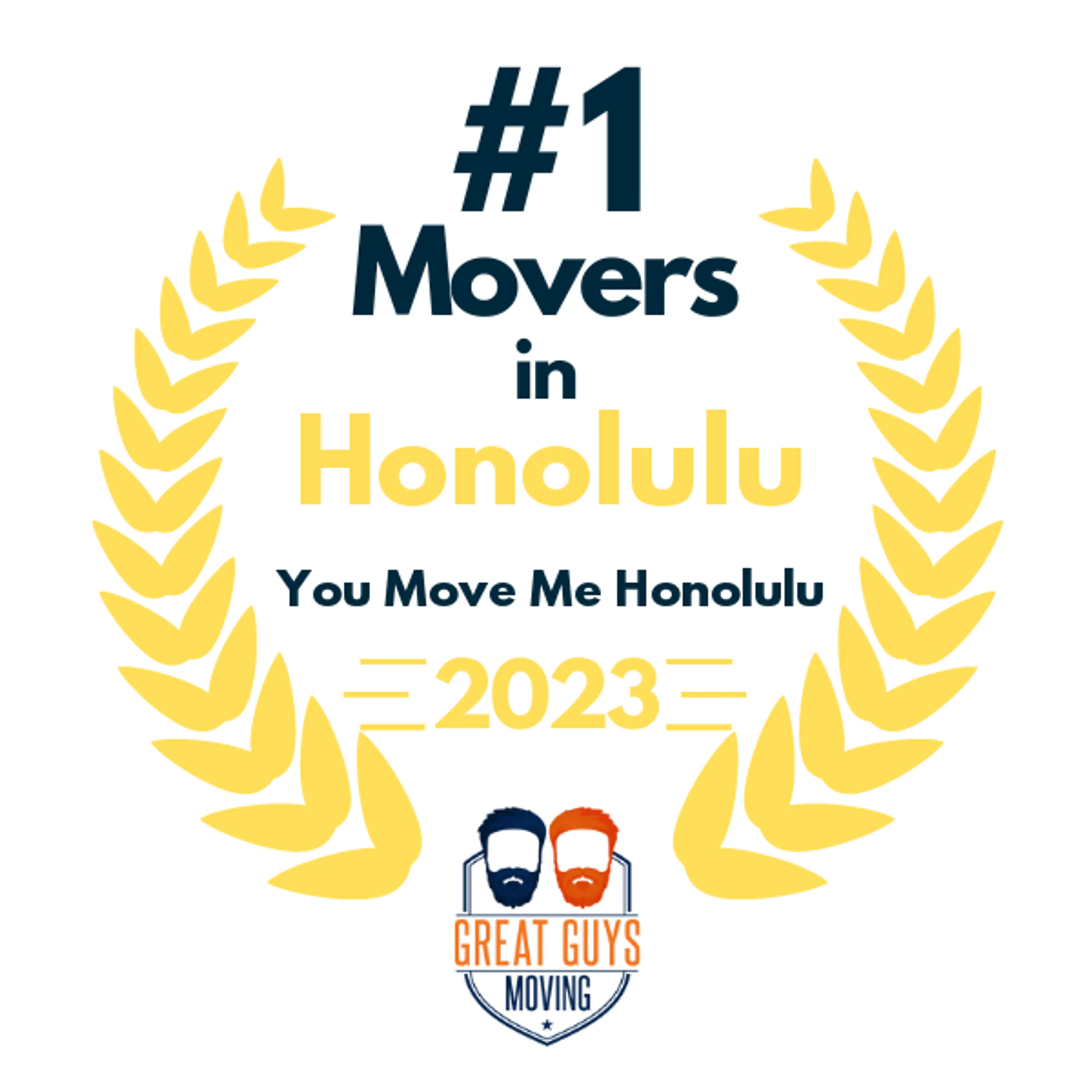 #1 Ranked Movers in Honolulu, HI 2023 award