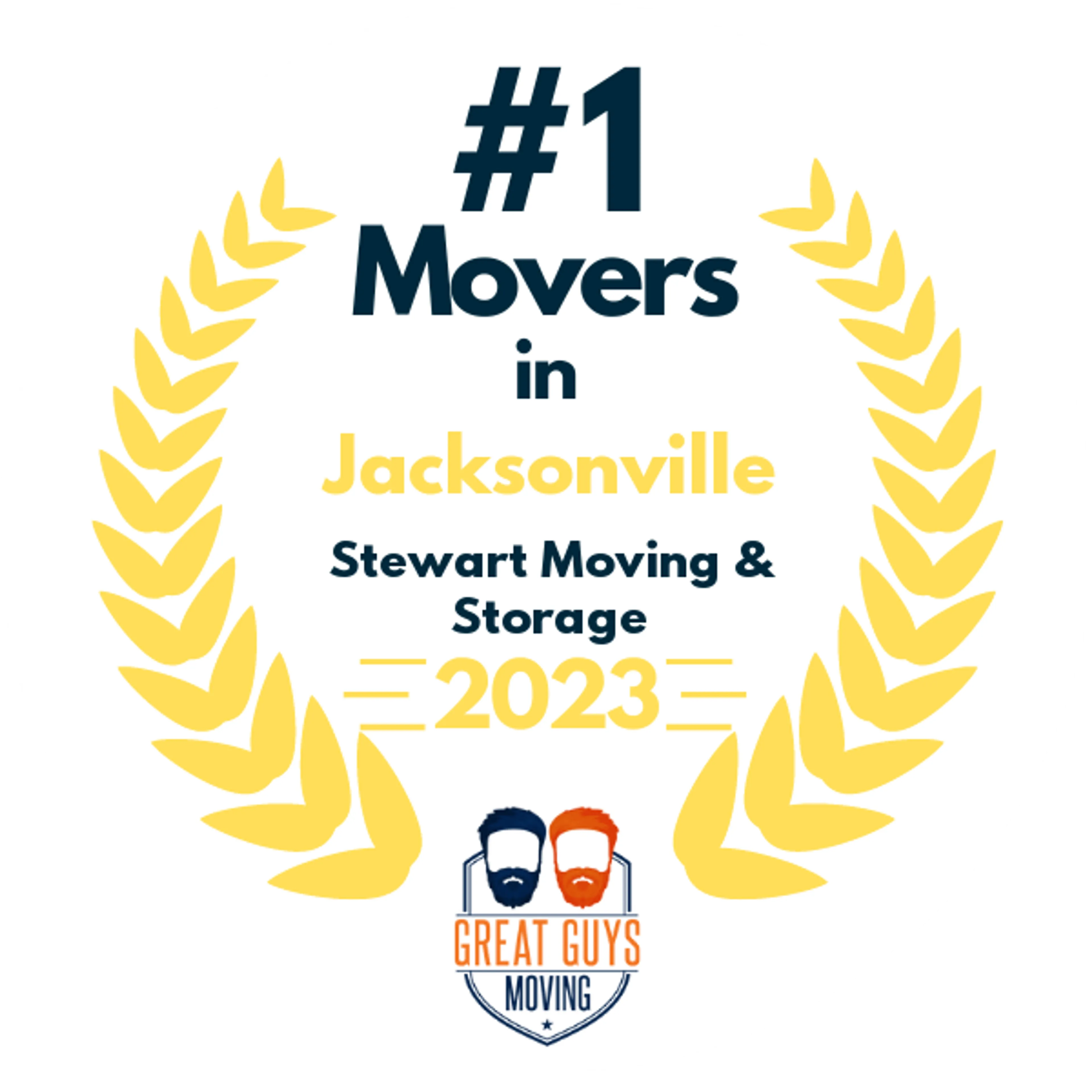 #1 Ranked Movers in Jacksonville, FL 2023 award