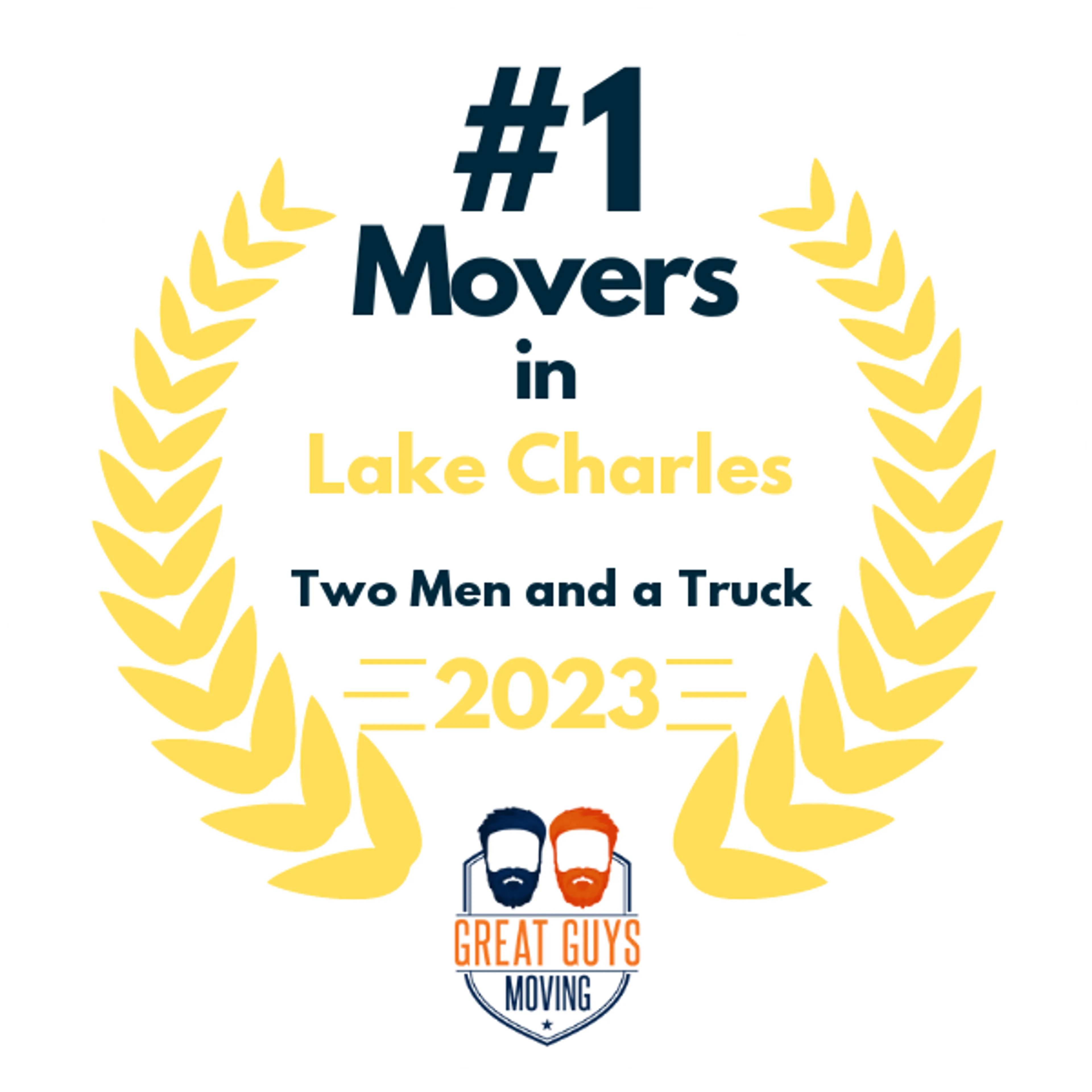 #1 Ranked Movers in Lake Charles, LA 2023 award