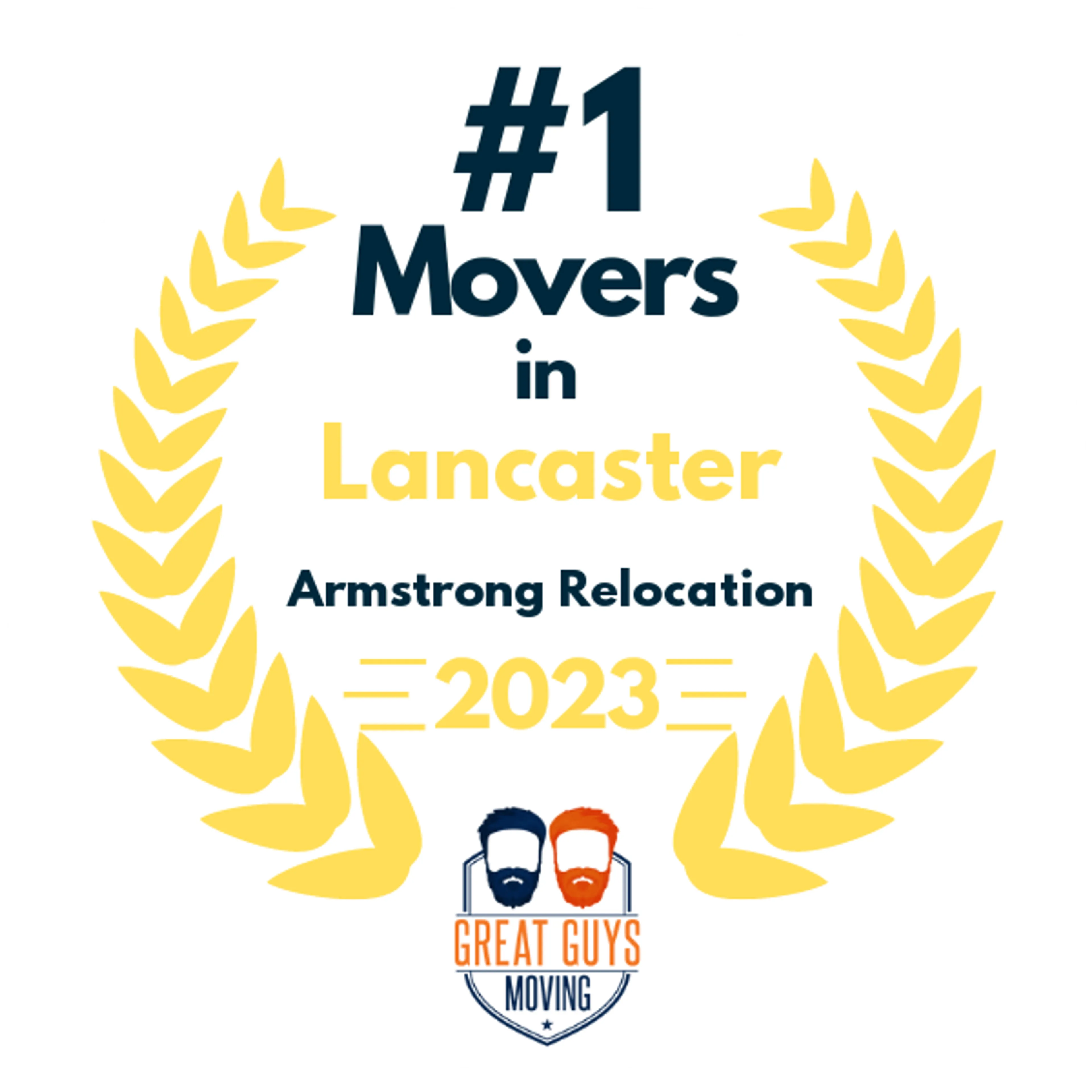 #1 Ranked Movers in Reading, PA 2023 award
