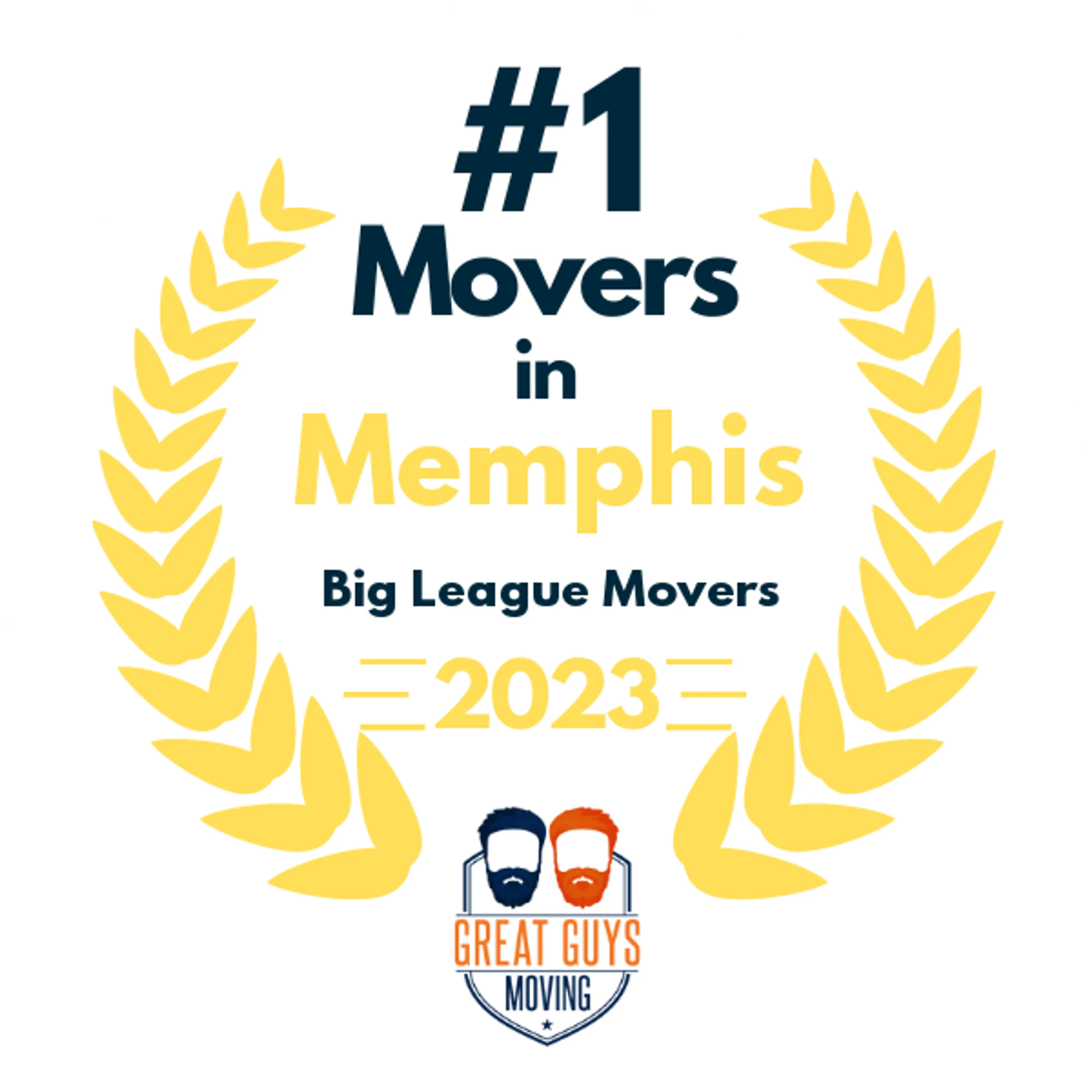 #1 Ranked Movers in Memphis, TN 2023 award
