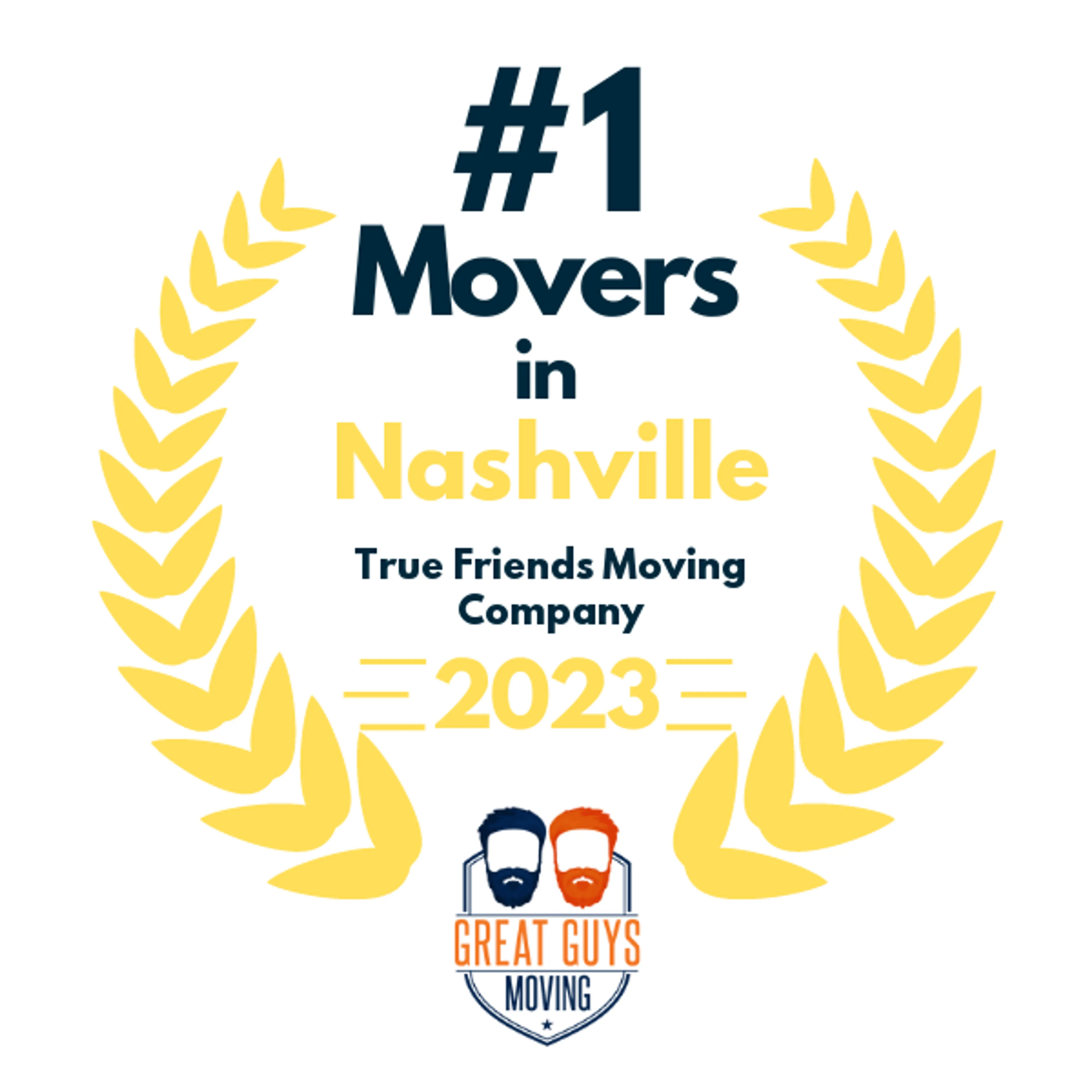 #1 Ranked Movers in Nashville, TN 2023 award