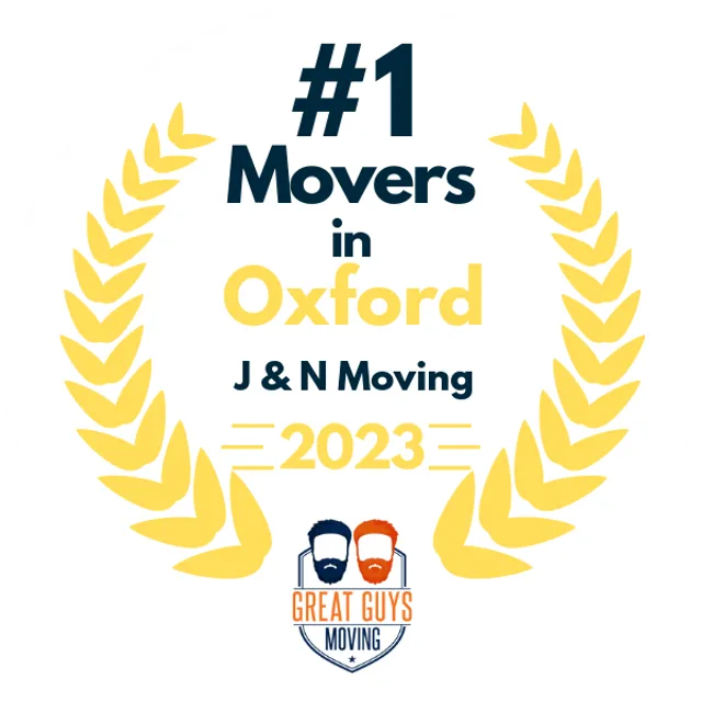 #1 Ranked Movers in Oxford, MS 2023 award