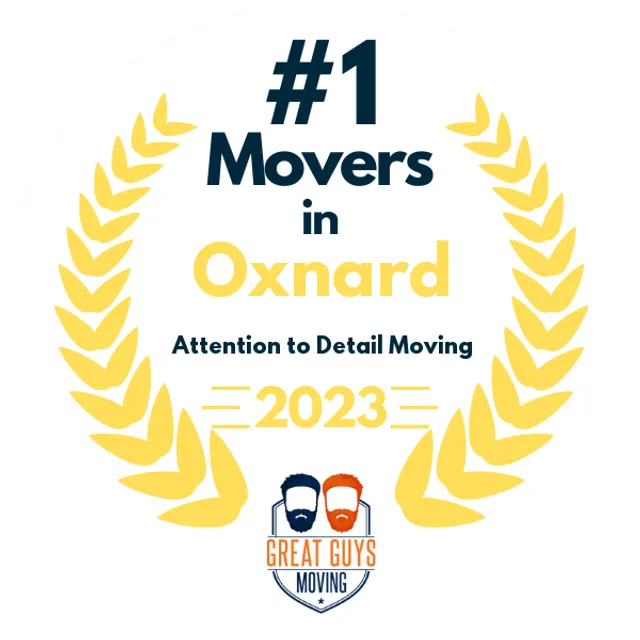 #1 Ranked Movers in Oxnard, CA 2023 award