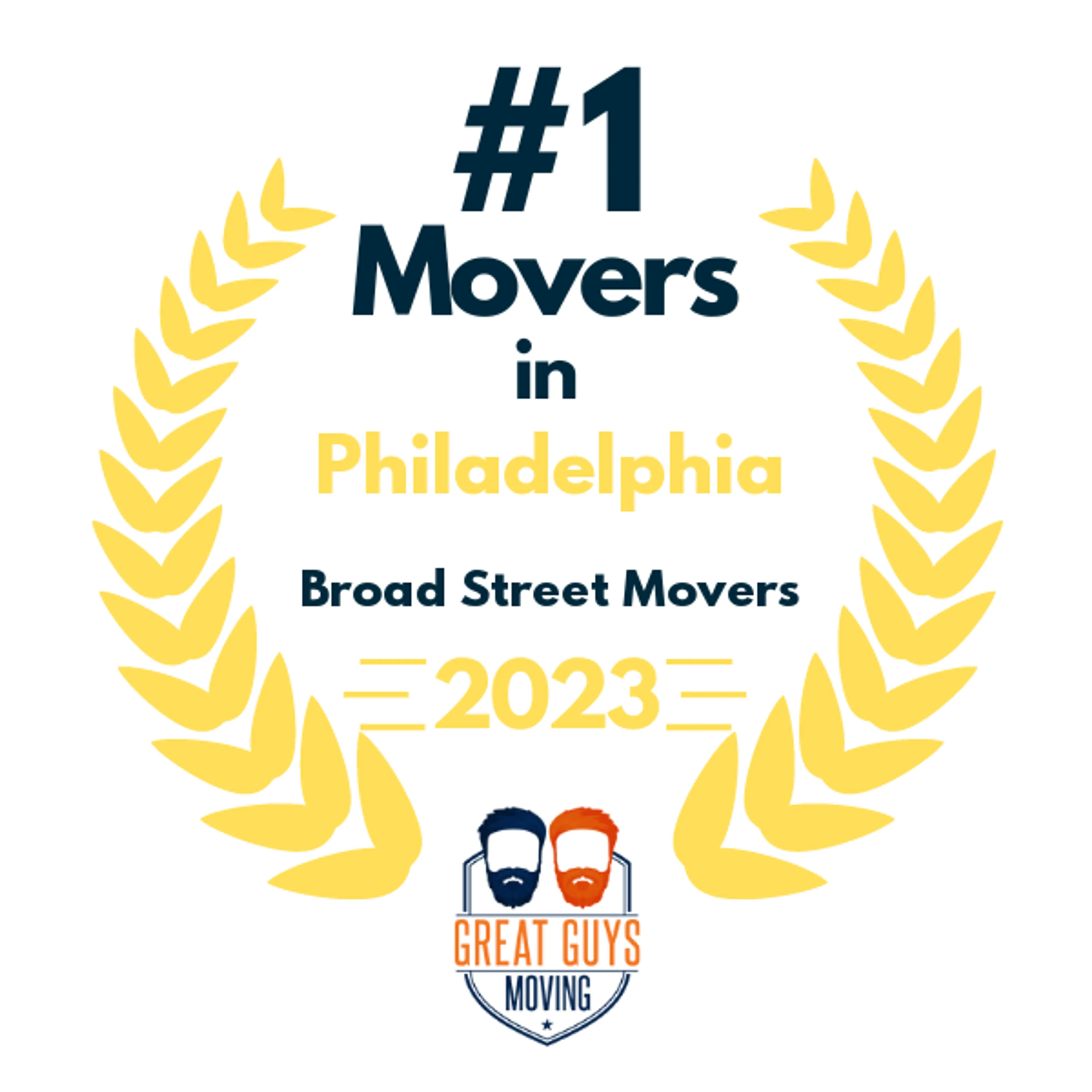 #1 Ranked Movers in Philadelphia, PA 2023 award