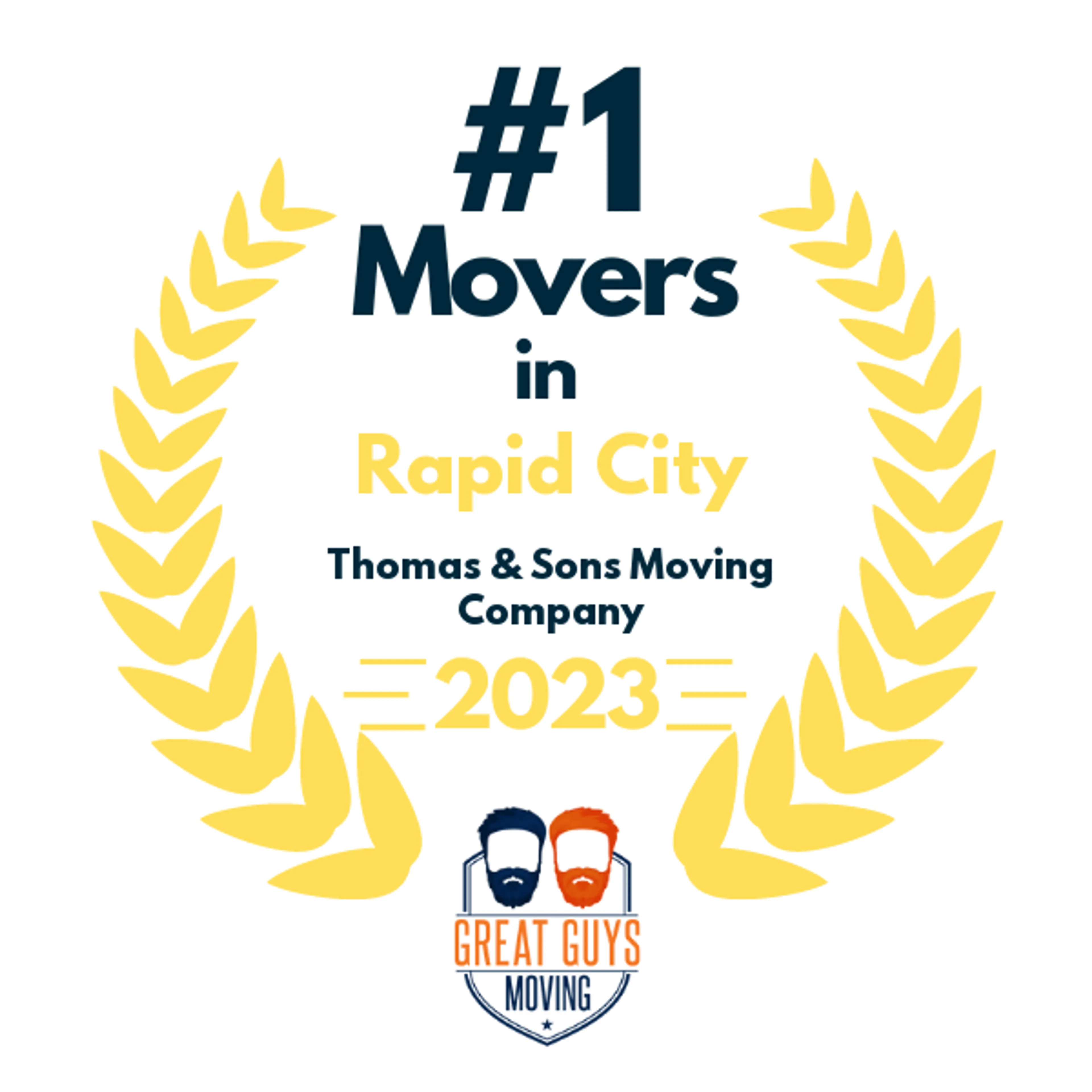 #1 Ranked Movers in Rapid City, SD 2023 award