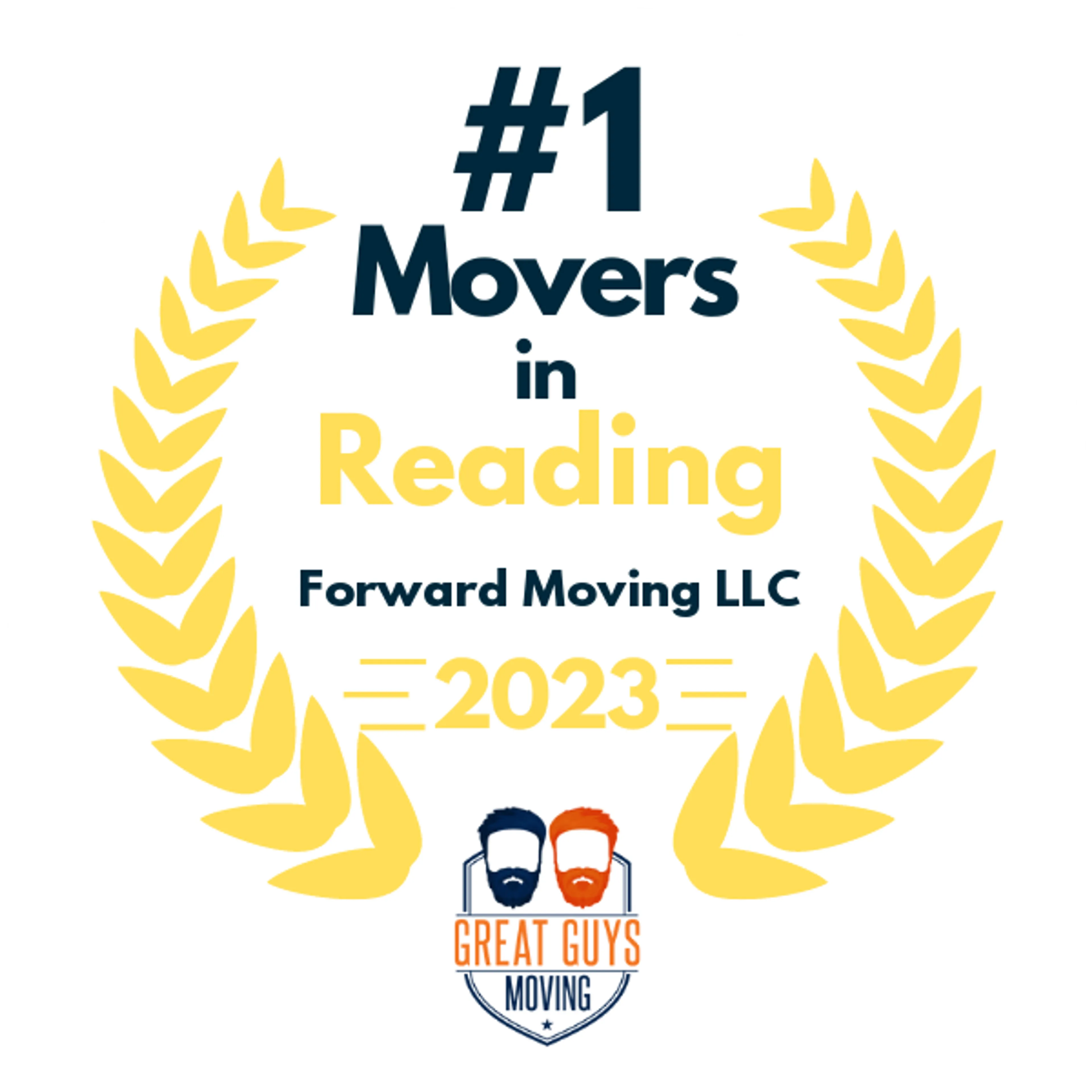 #1 Ranked Movers in Reading, PA 2023 award